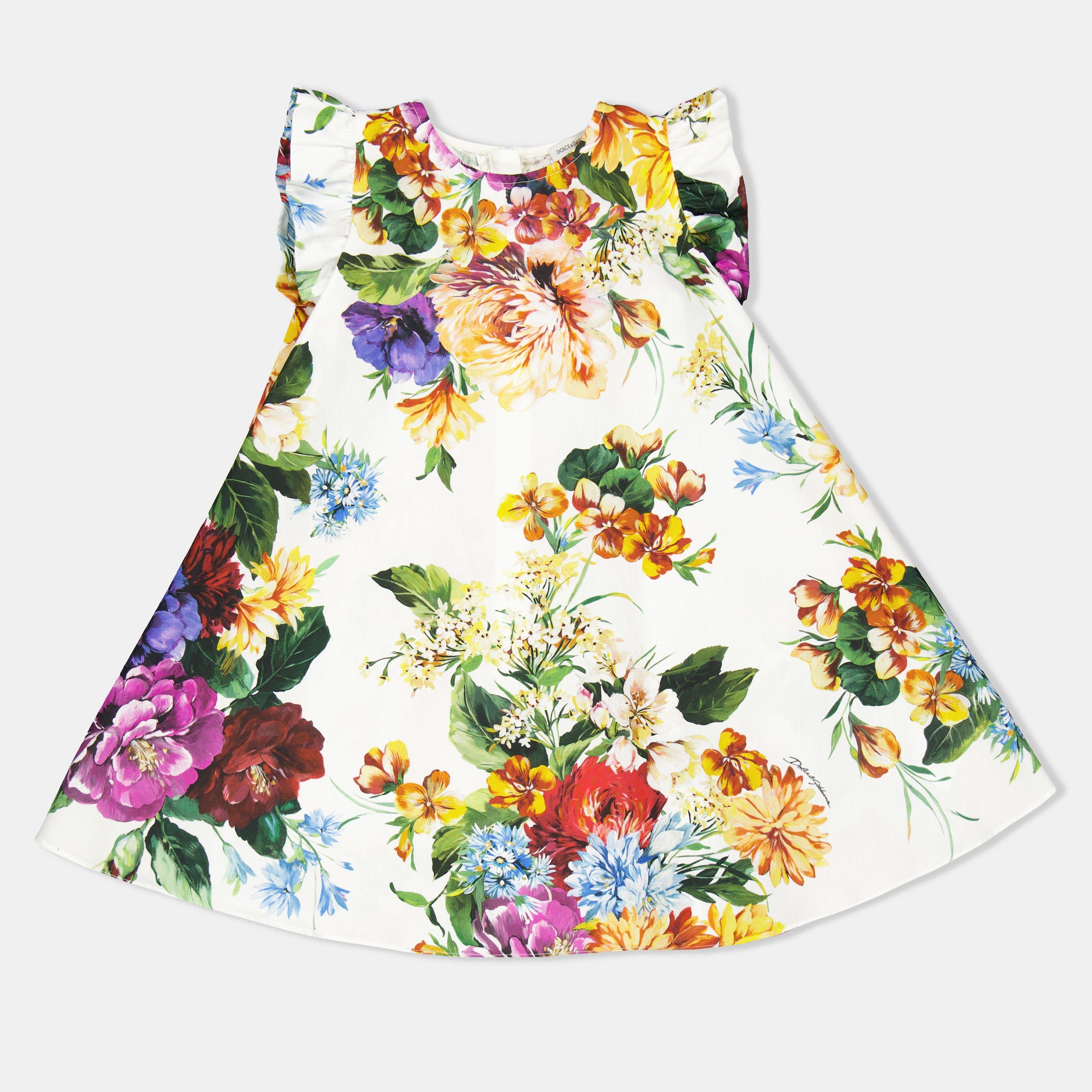Multi HA5PC - Dolce and Gabbana - Kids' Floral Smocked Bodice Smock Dress - 1