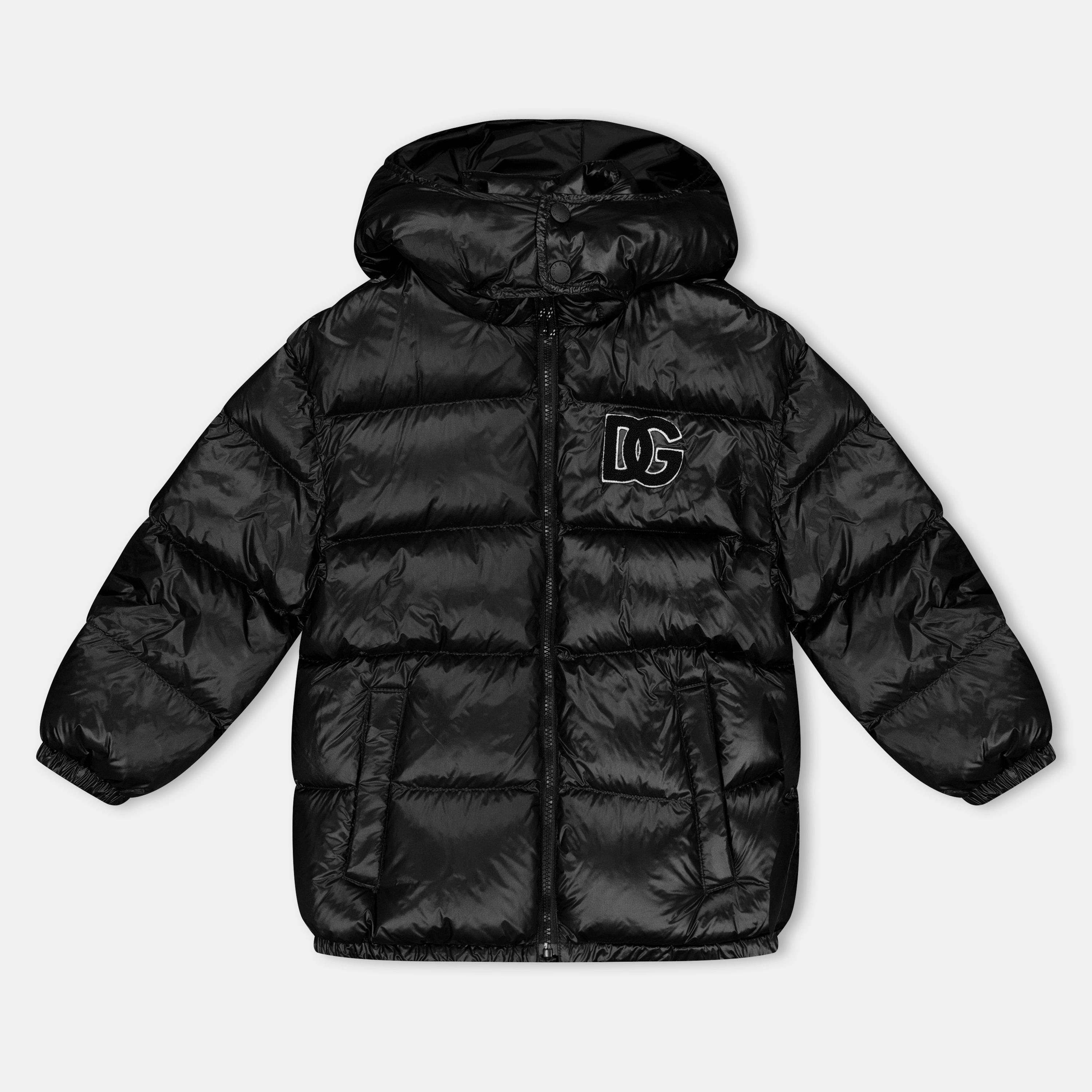 Nero N0000 - Dolce and Gabbana - Unisex Kids Quilted Weather Resistant Long Puffer Jacket - 1
