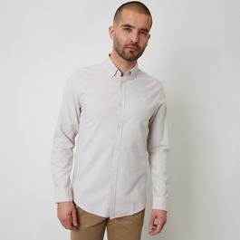 Threadbare Oxford Cotton Slim Fit Long Sleeve Shirt
