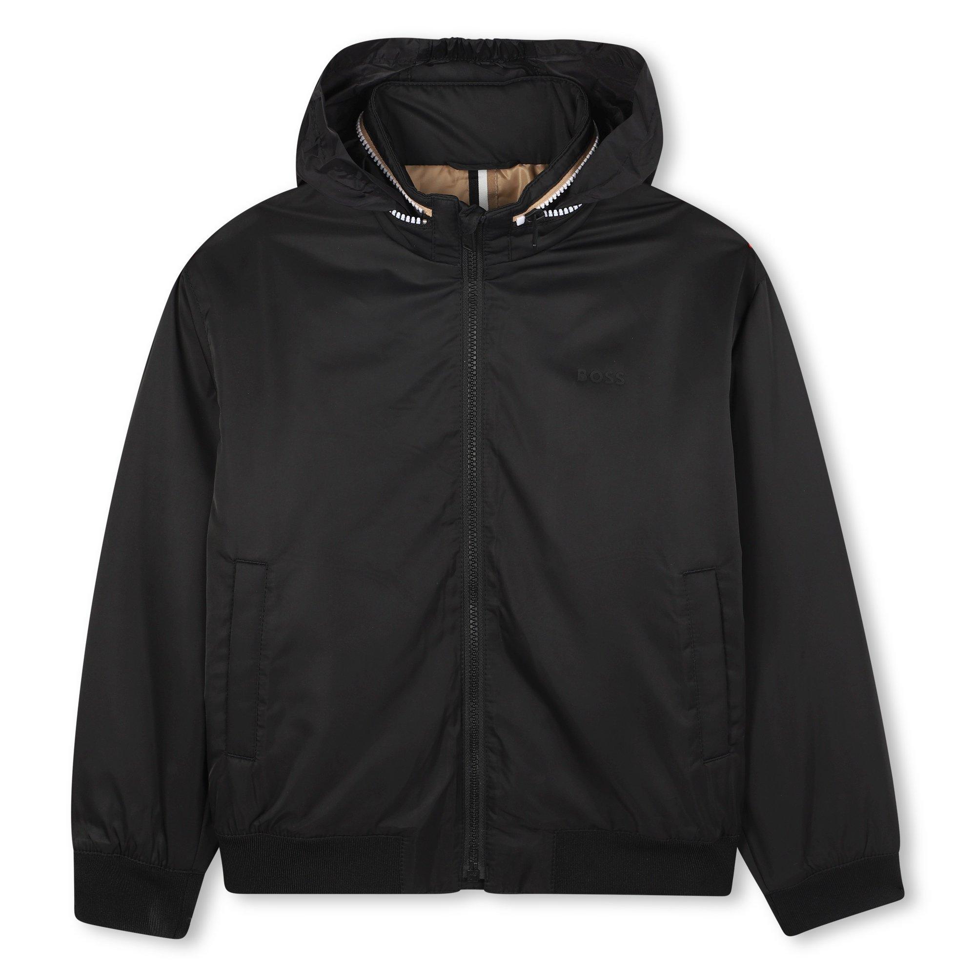 Negro - Boss - Kids' BOSS Lightweight Bomber Jacket - 3
