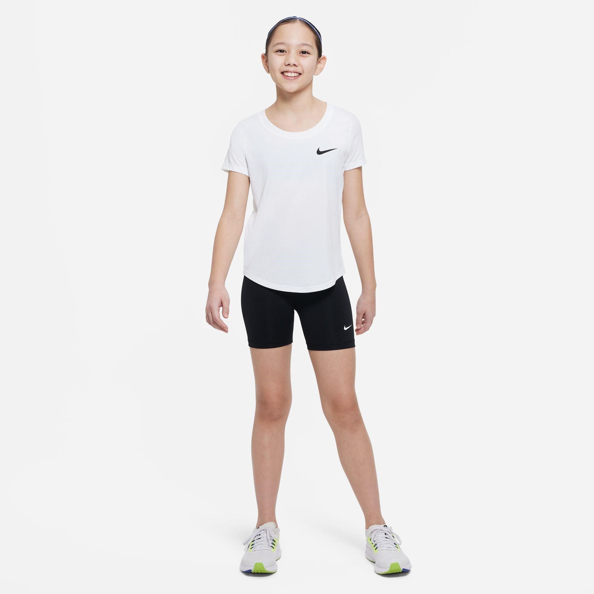 Zwart/Wit - Nike - Pro Big Kids' (Girls') Dri-FIT 5 Shorts - 6