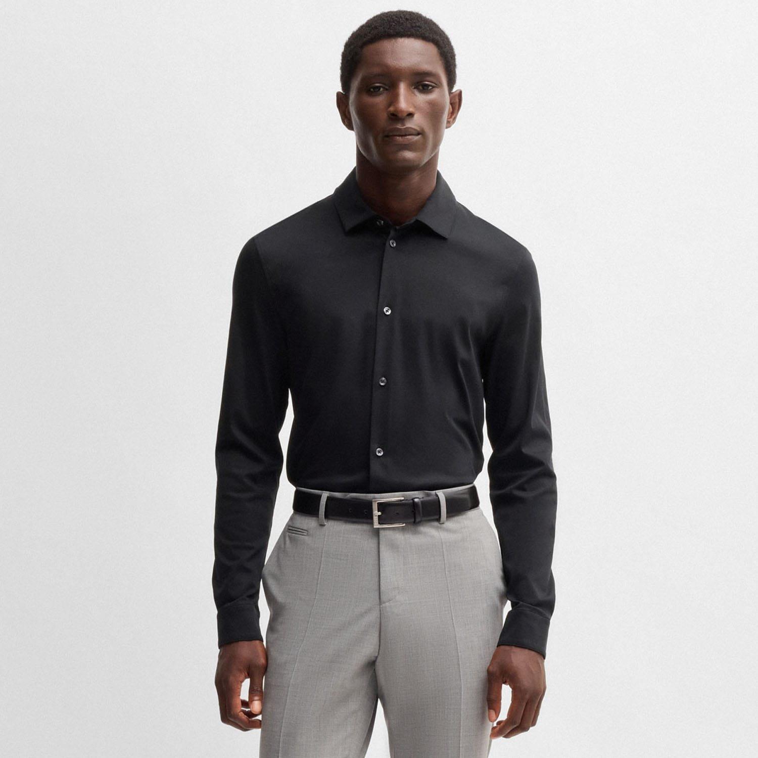 Black - Boss - H-Paver 17 Slim-Fit Shirt - 1