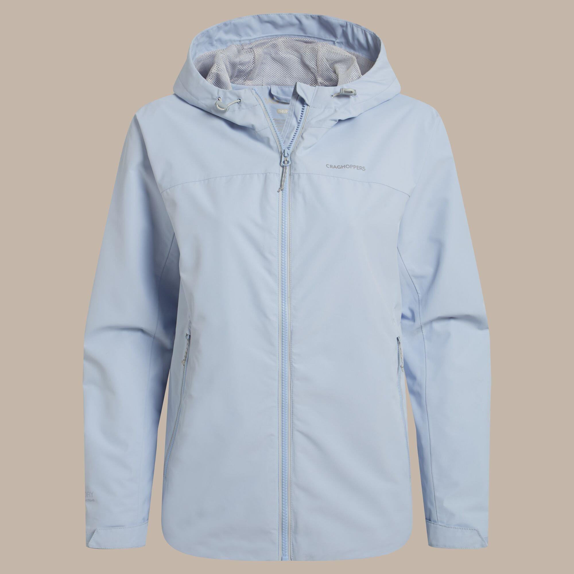 Craghoppers Women's Solla Waterproof Lightweight Jacket - Nimbus Blue - 8
