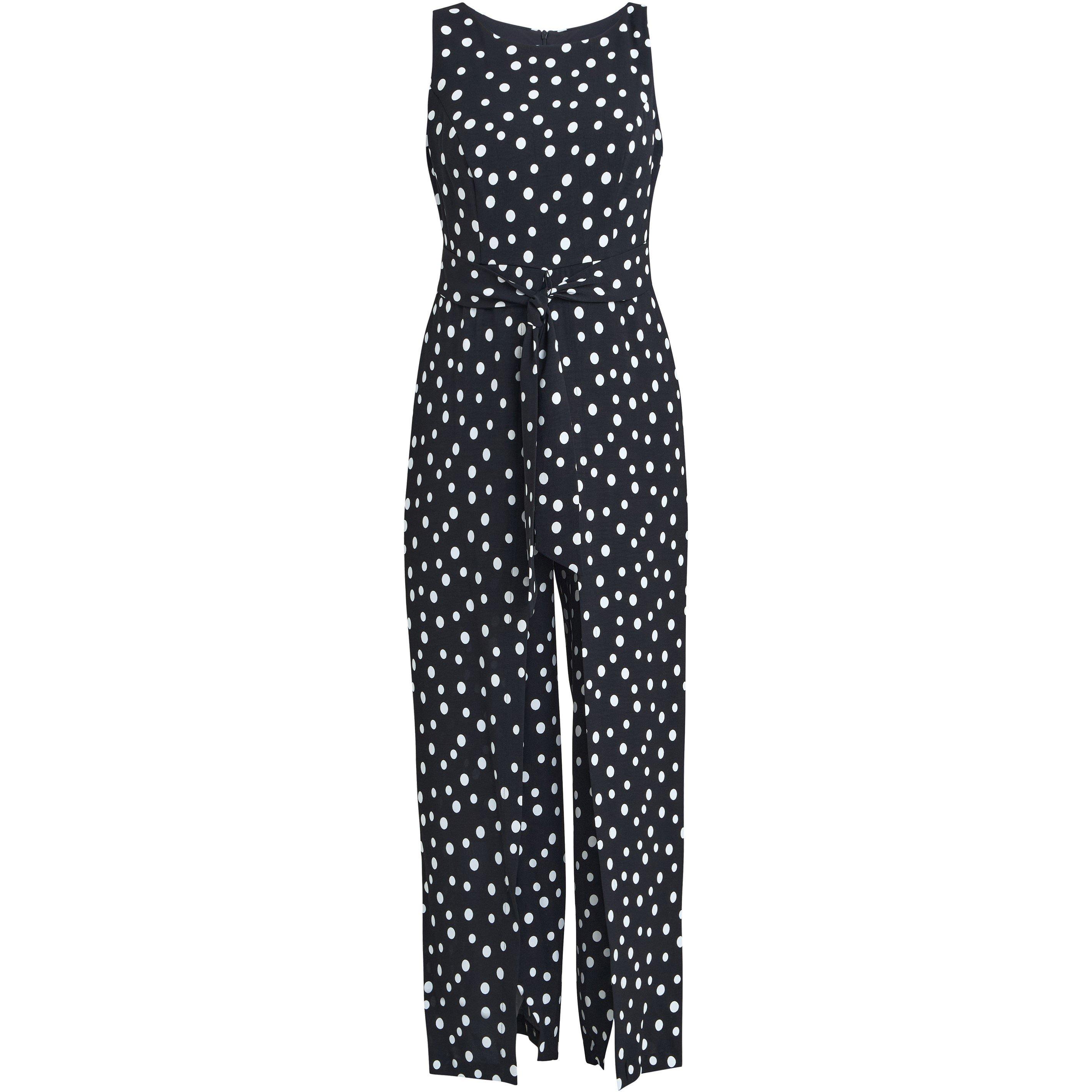 Black / White - Gina Bacconi - Women's Jolie Spot Jumpsuit - 4