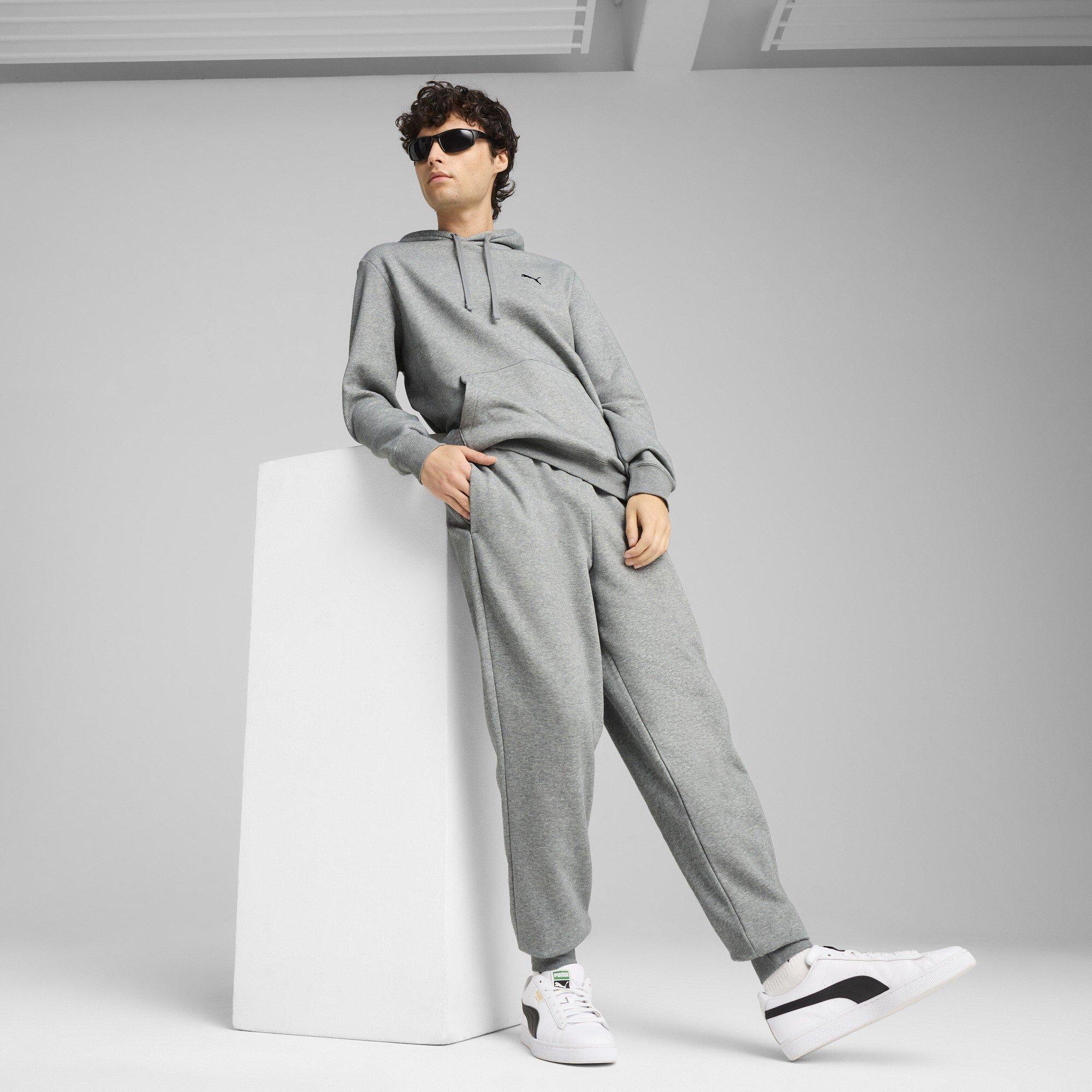 Grey - Puma - Small Logo Cuffed Joggers - 5