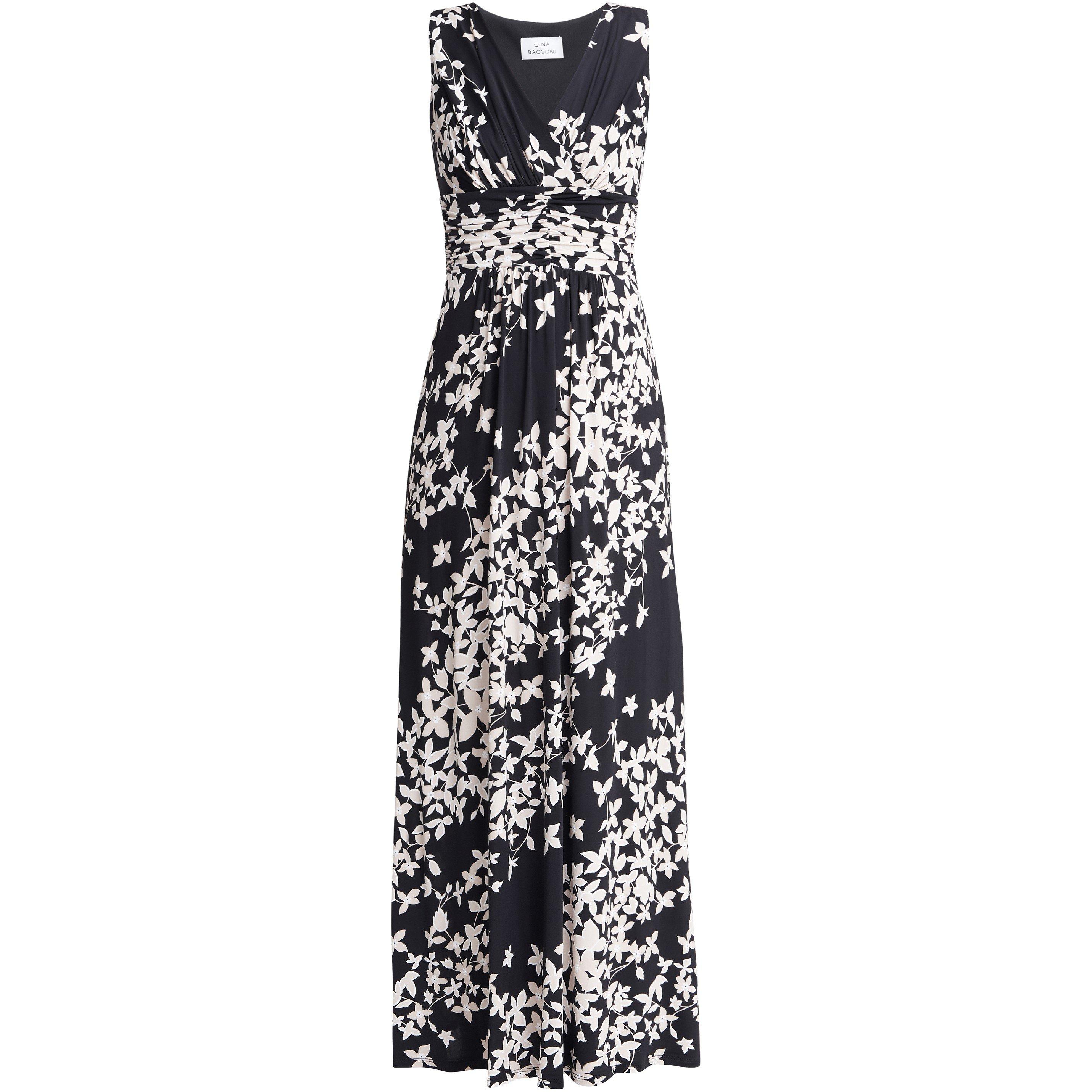 Black / Beige - Gina Bacconi - Rihanna Jersey Maxi Dress - 4