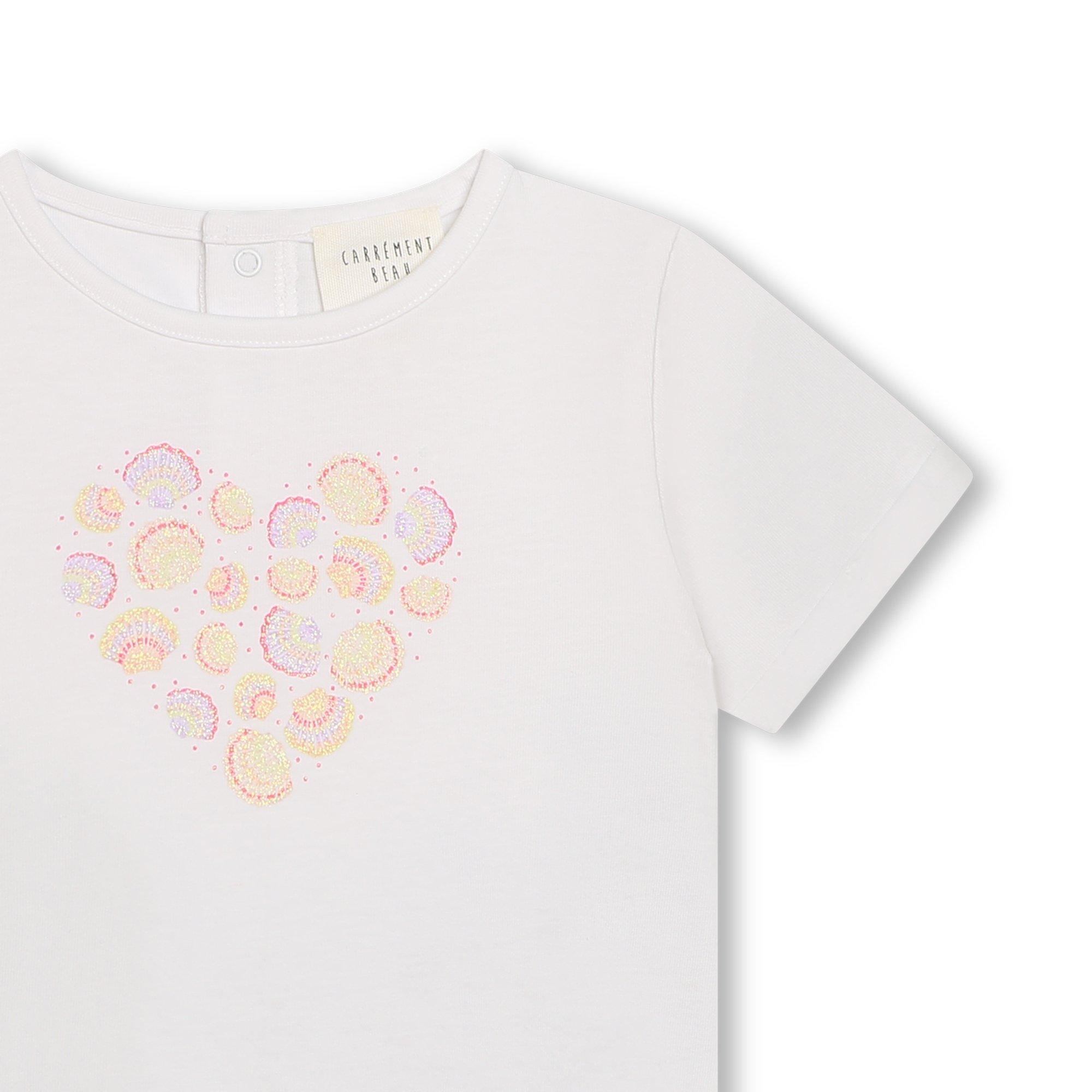 White 10P - Carrement Beau - Heart Logo T-Shirt Babies - 3