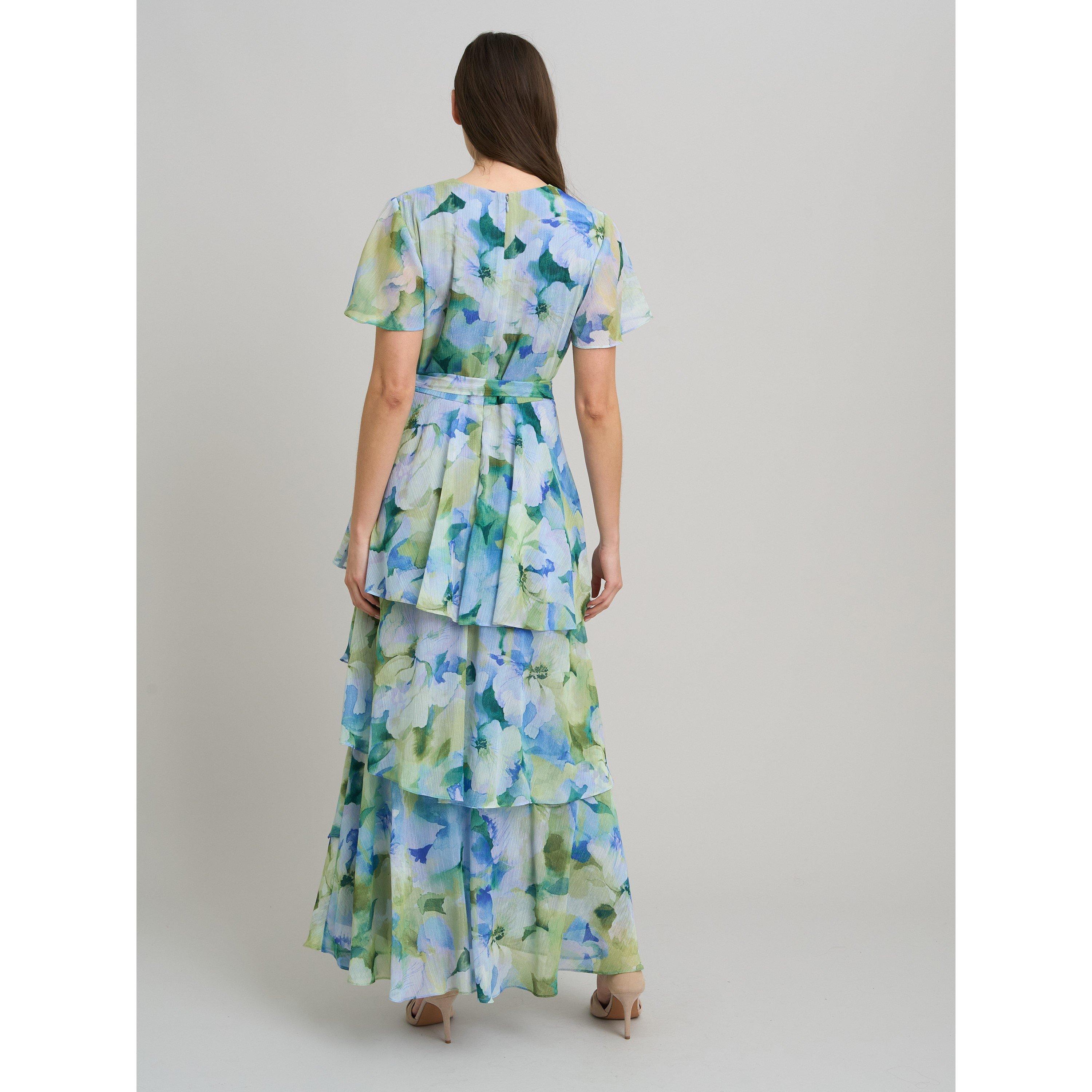 Multi - Gina Bacconi - Rihanna Tiered Maxi Dress - 2
