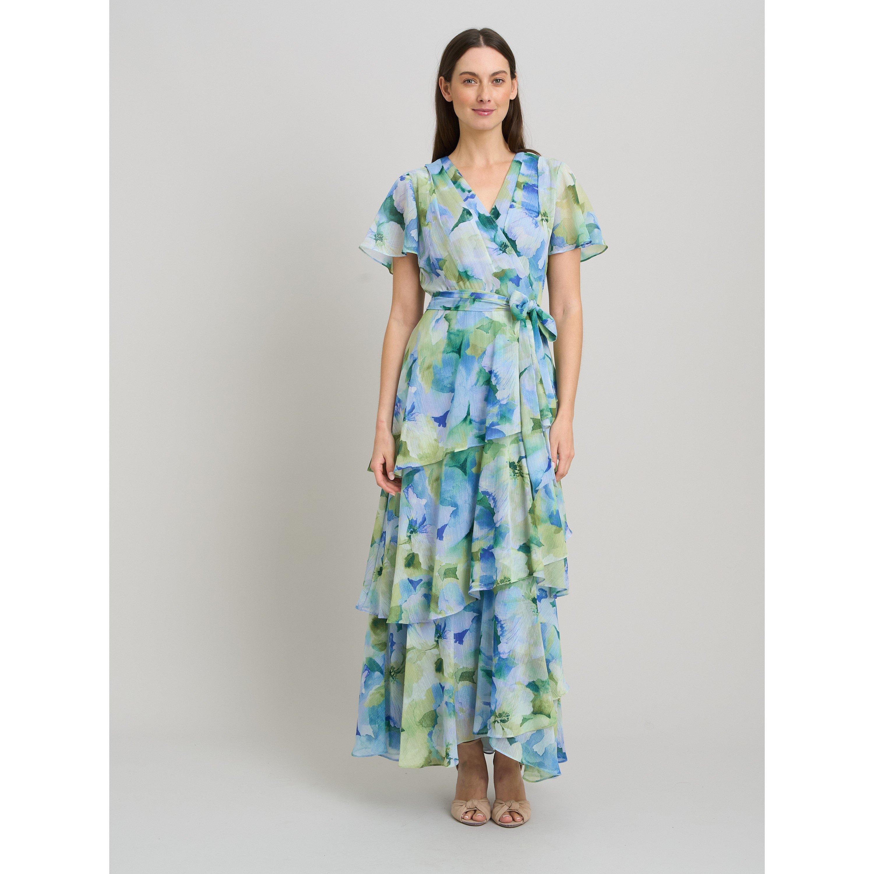 Multi - Gina Bacconi - Rihanna Tiered Maxi Dress - 6