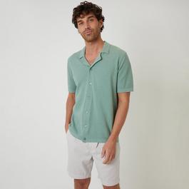Threadbare Textured Revere Collar Knitted Shirt