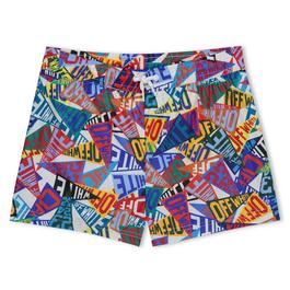 Off White Logo Swim Shorts Juniors