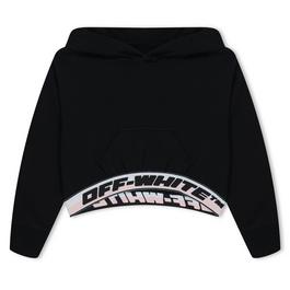 Off White Logo Band Long Sleeve Hoodie Junior