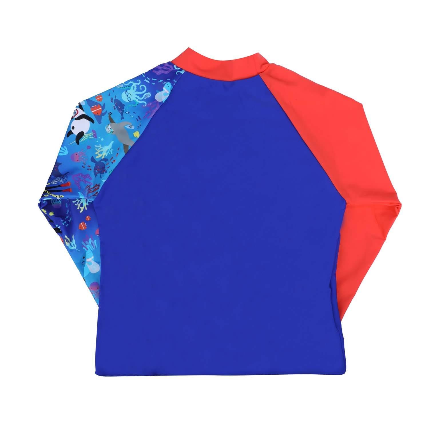 Blue - Speedo - Long Sleeve Rash Top - 2