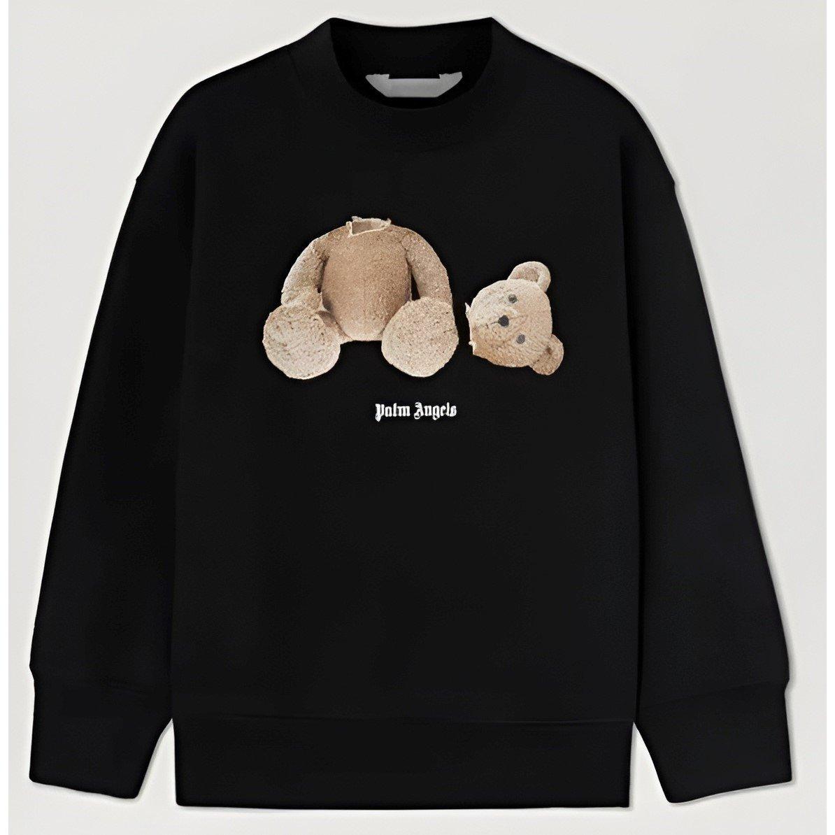 Black Brown - Palm Angels - Unisex Kids' Bear Crewneck Crew Neck Jumper