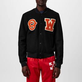 Off White OW Patch Varsity Jacket