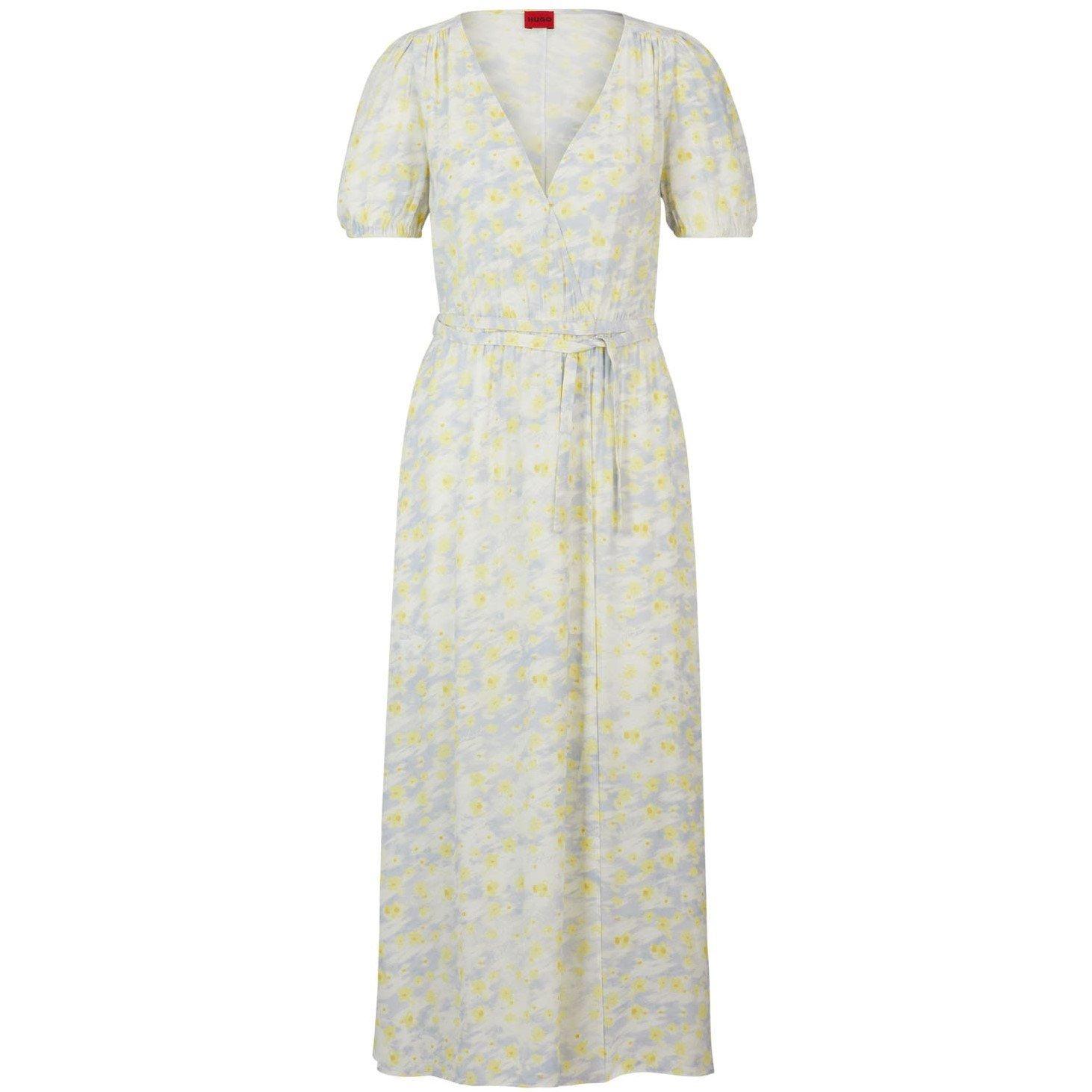 White Yellow - Hugo - Kikoni-1 Wrap-Front Dress - 5