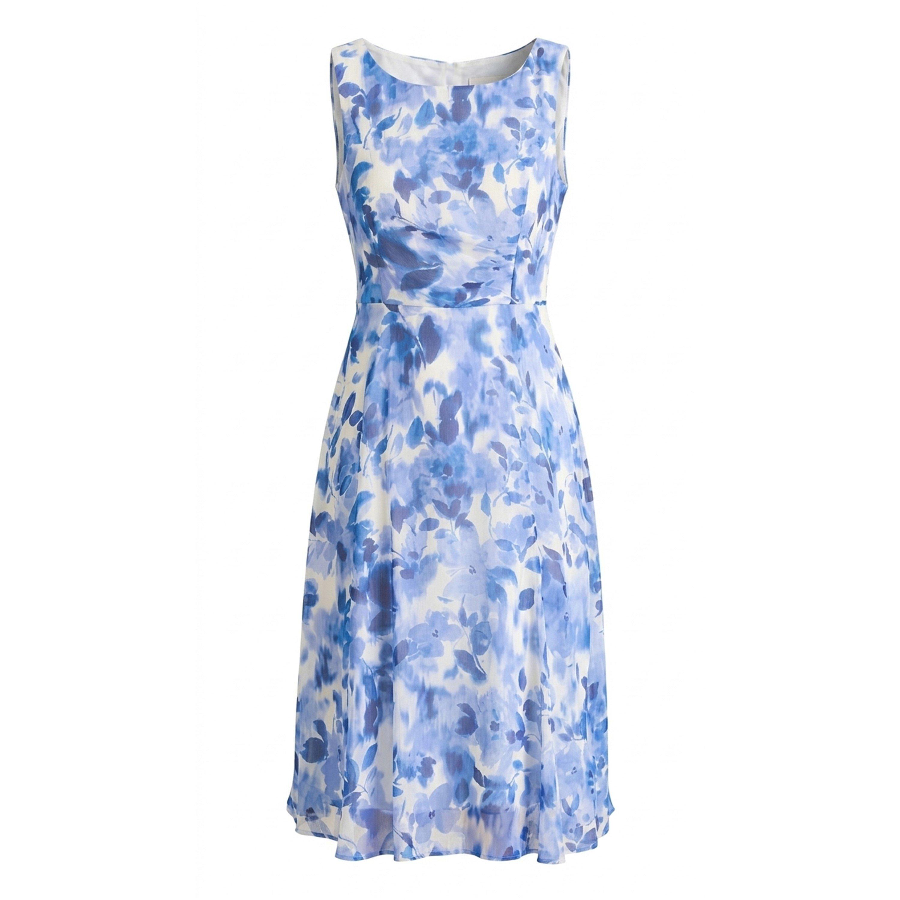 Blue - Gina Bacconi - Noreen Chiffon Floral Midi Dress - 4