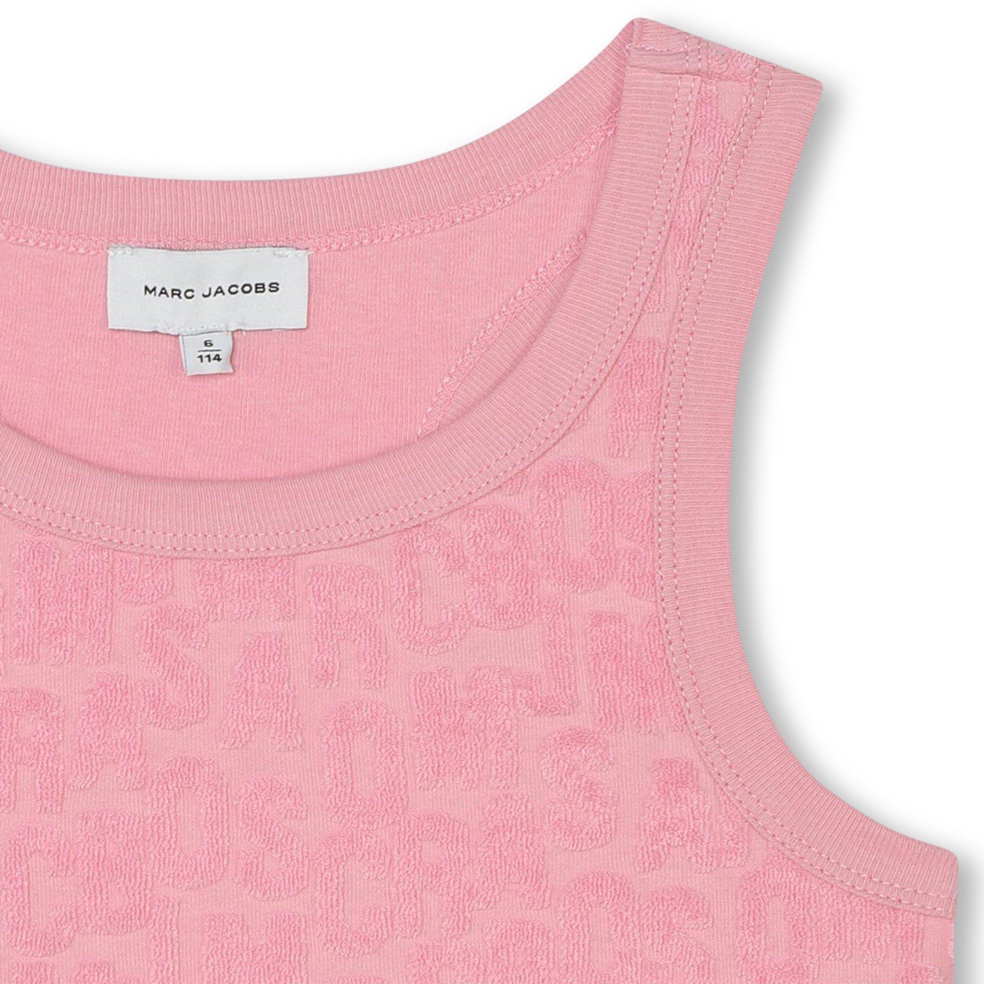Pink 45T - Marc Jacobs - Marc Jacobs Logo-Jacquard Crop Top Girls - 3