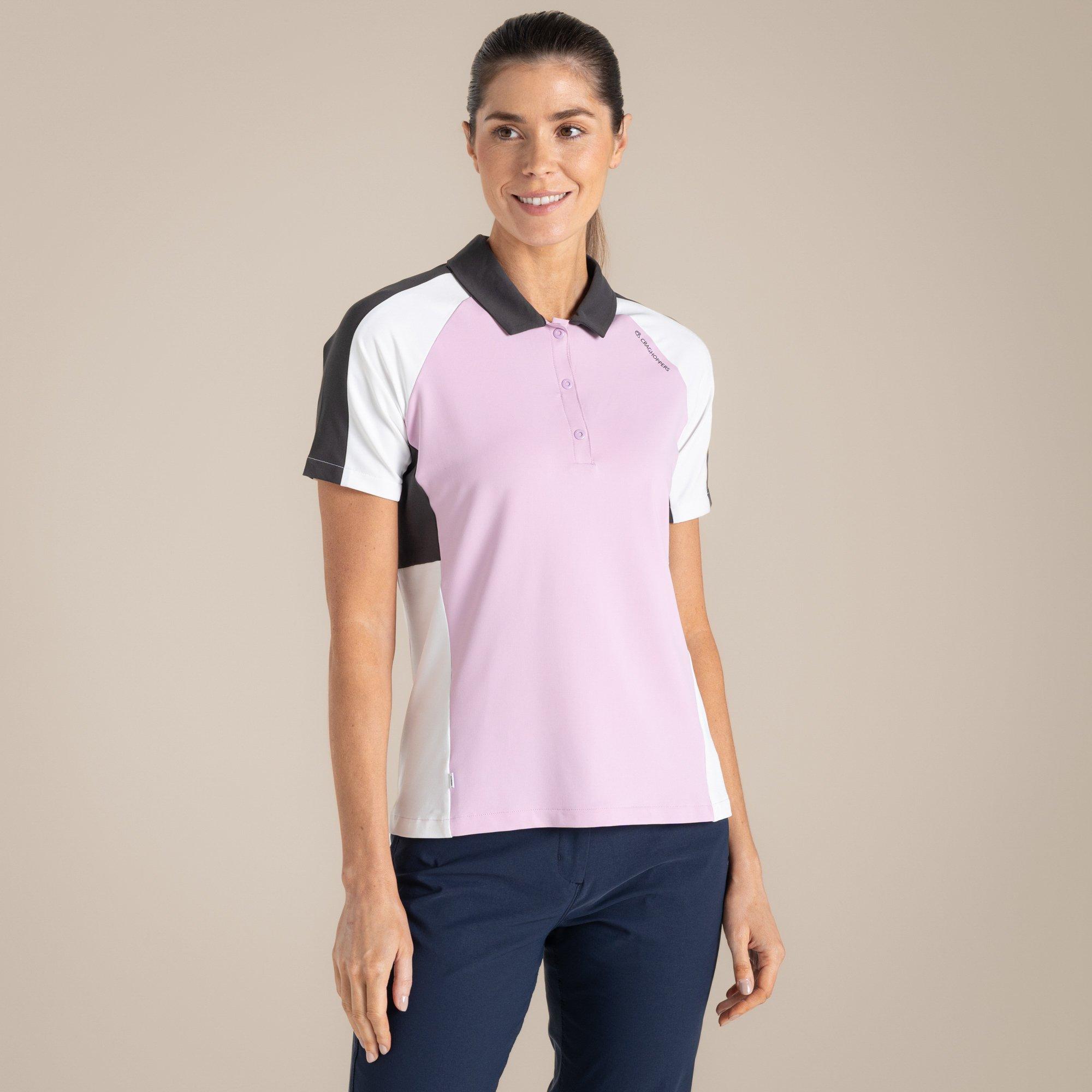 Orchid/White - Craghoppers - NosiLife Hazelmere Quick-Drying Golf Polo Top - 2