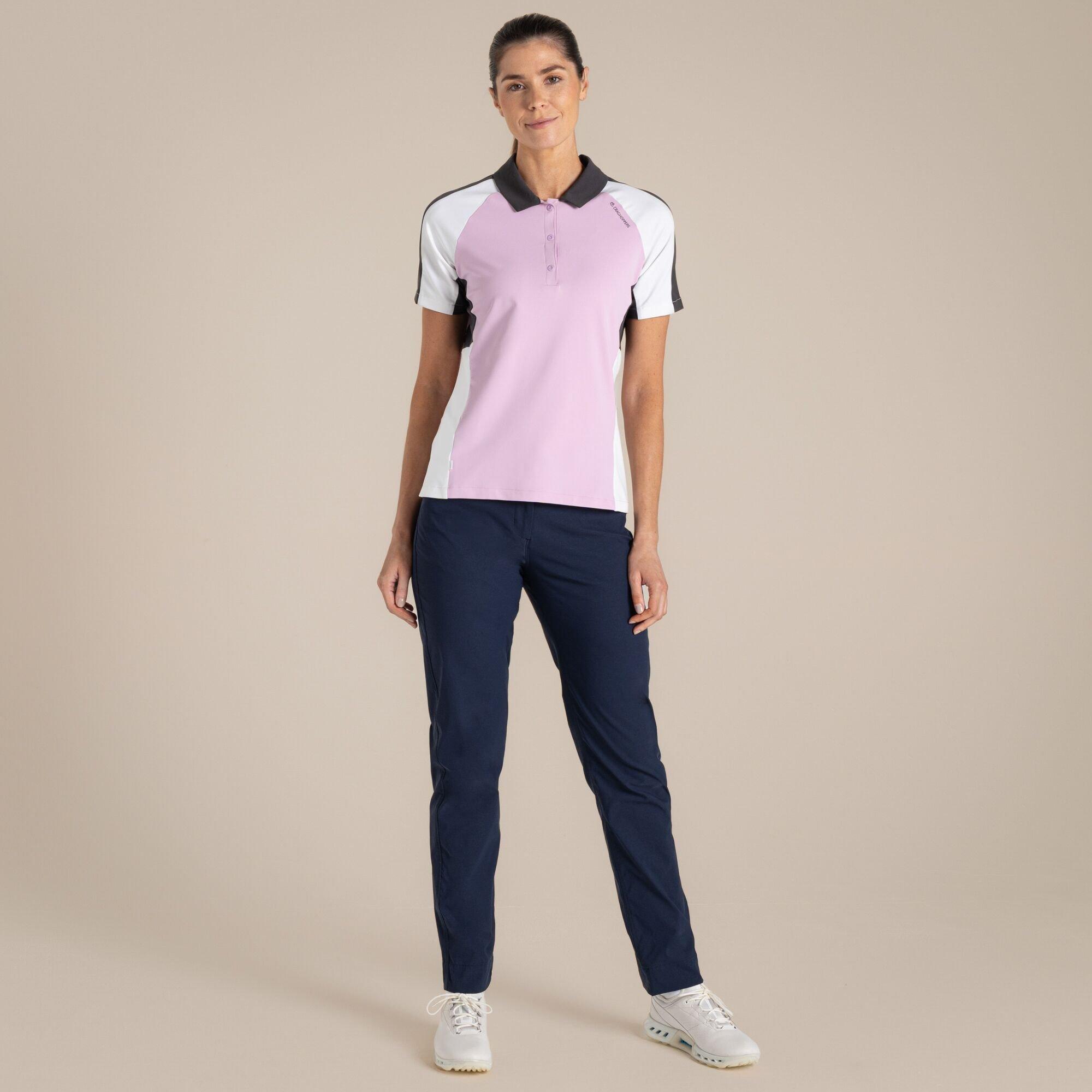 Orchid/White - Craghoppers - NosiLife Hazelmere Quick-Drying Golf Polo Top - 3