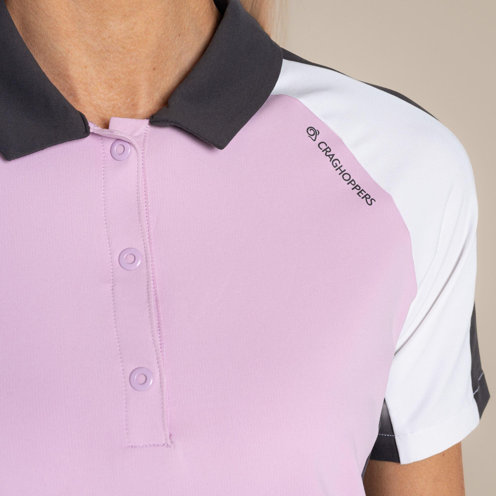 Orchid/White - Craghoppers - NosiLife Hazelmere Quick-Drying Golf Polo Top - 5