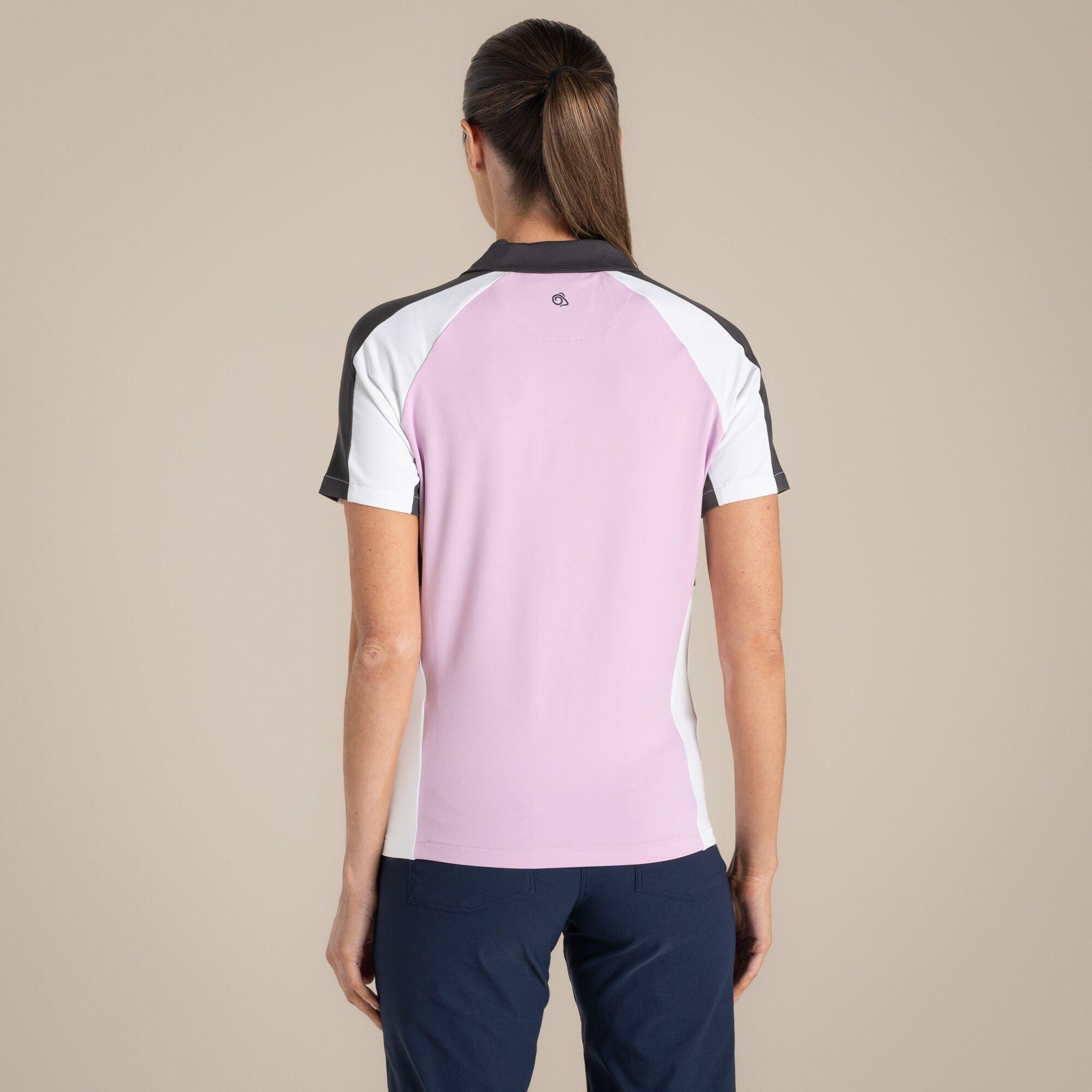 Orchid/White - Craghoppers - NosiLife Hazelmere Quick-Drying Golf Polo Top - 9