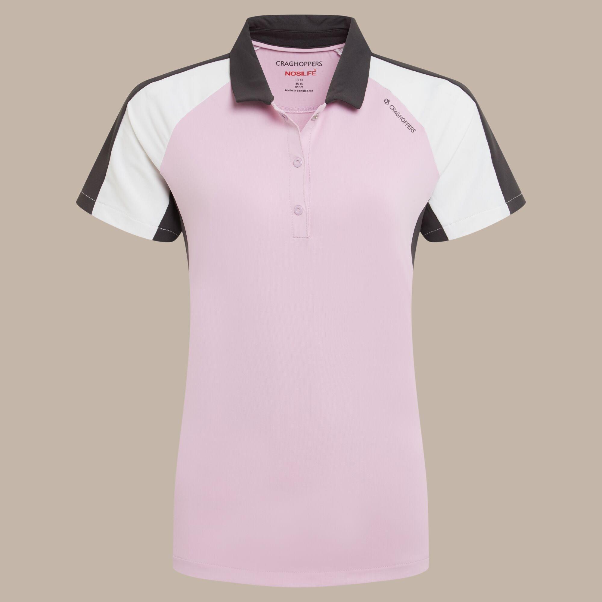 Orchid/White - Craghoppers - NosiLife Hazelmere Quick-Drying Golf Polo Top - 10