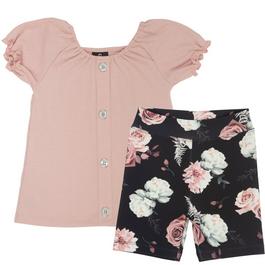 Firetrap 2 Piece Cycling Short Set Infant Girls