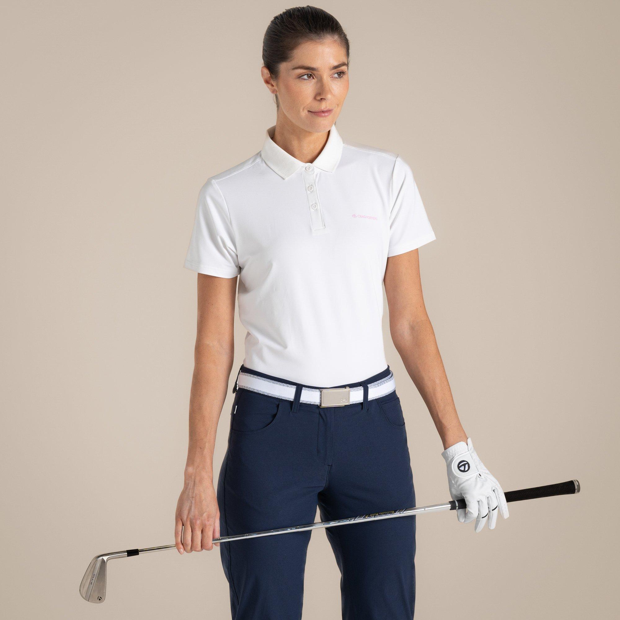 Craghoppers Women's Nosilife Thornbury Short-Sleeved Quick-Drying Golf - White - 10