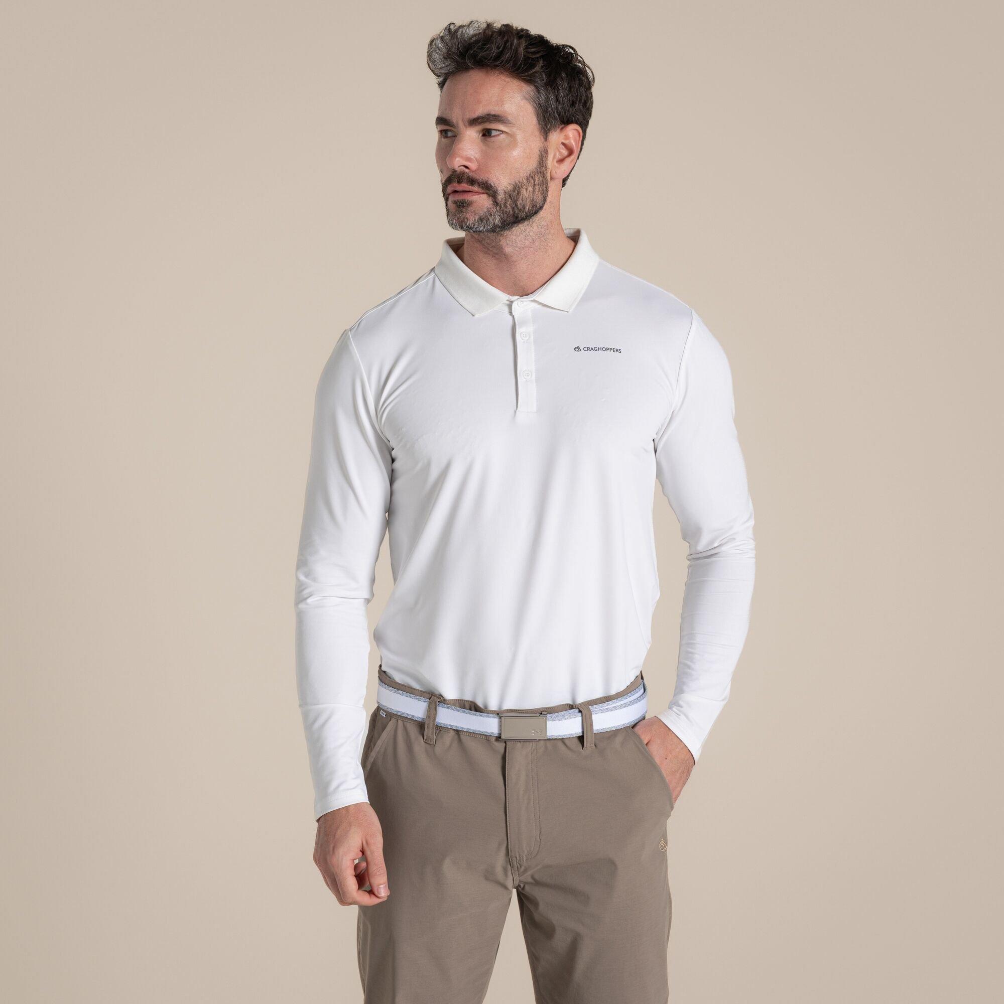 White - Craghoppers - NosiLife Bramshaw Quick-Drying Golf Polo Tee - 5