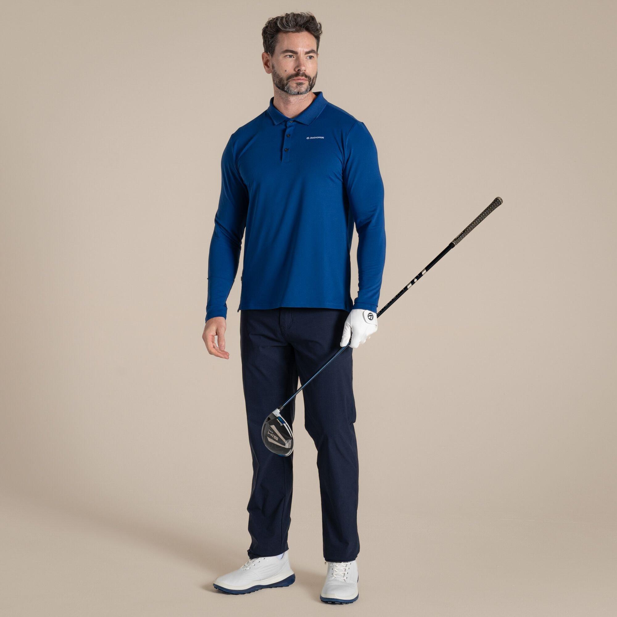 Craghoppers Men's Nosilife Bramshaw Quick-Drying Golf Polo Tee - Deep Marina - M