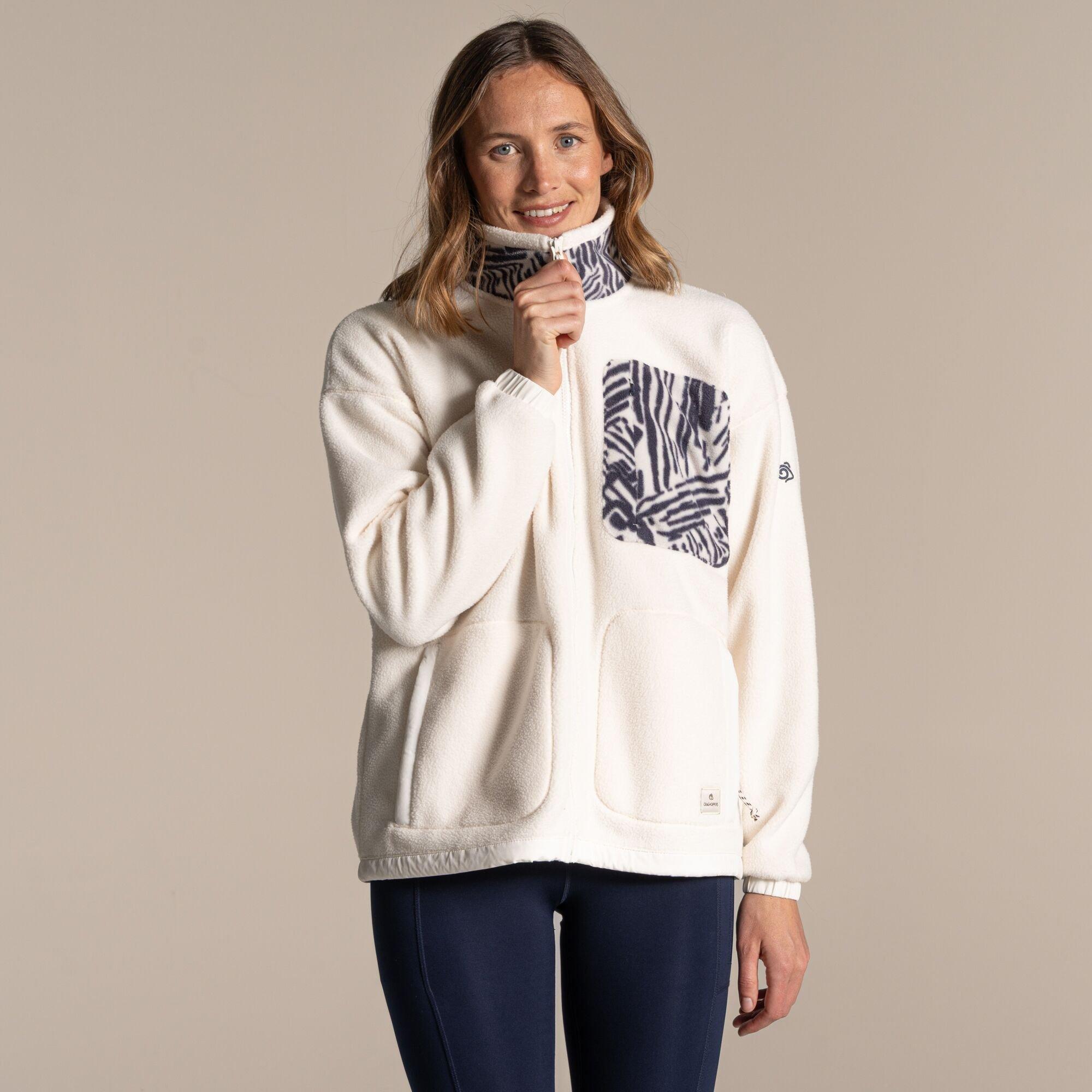 Craghoppers Women's Sanaa Insulated Borg Fleece Jacket - Ecru - 12