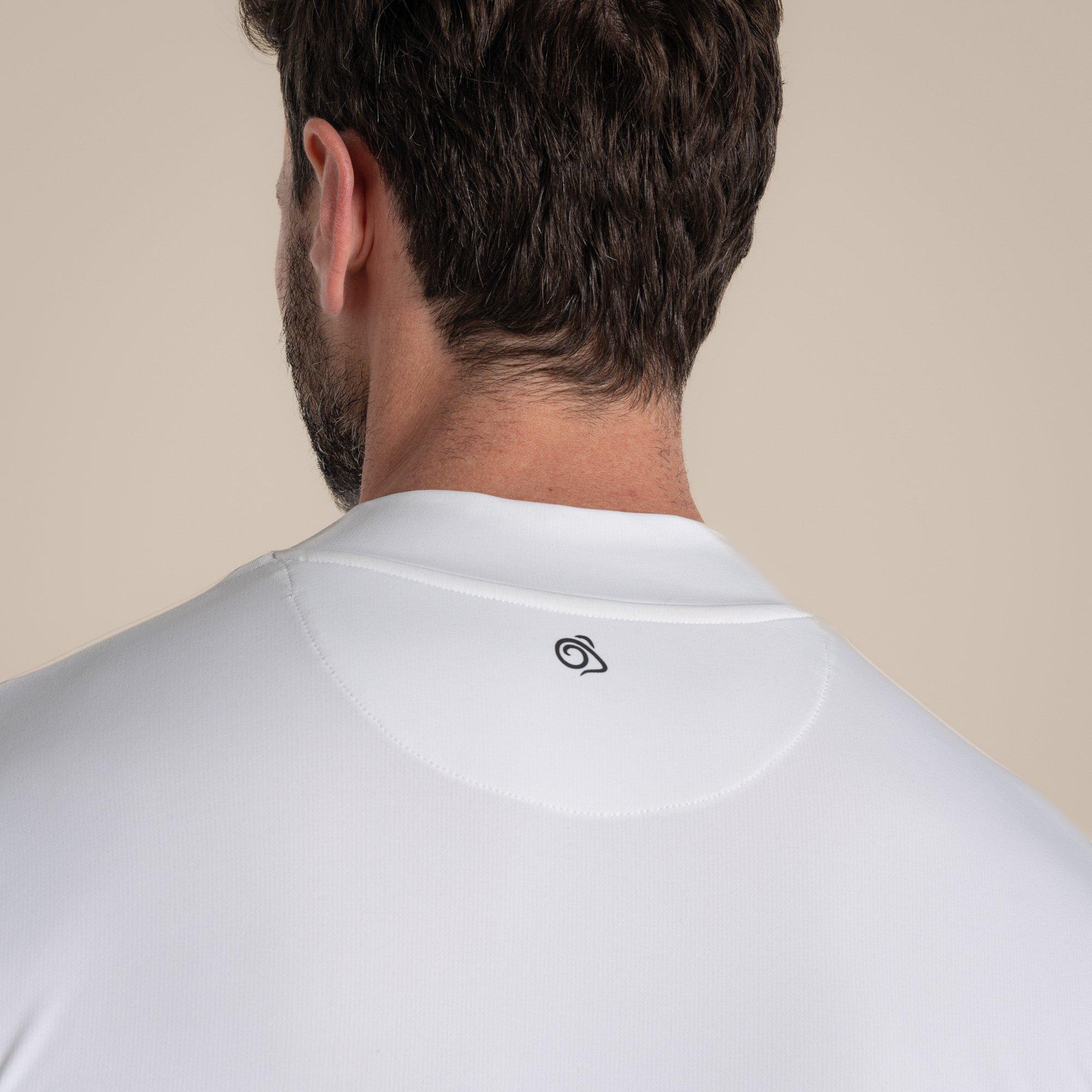 White - Craghoppers - Mens NosiLife Mock Neck  Long-Sleeved Jersey Top - 6