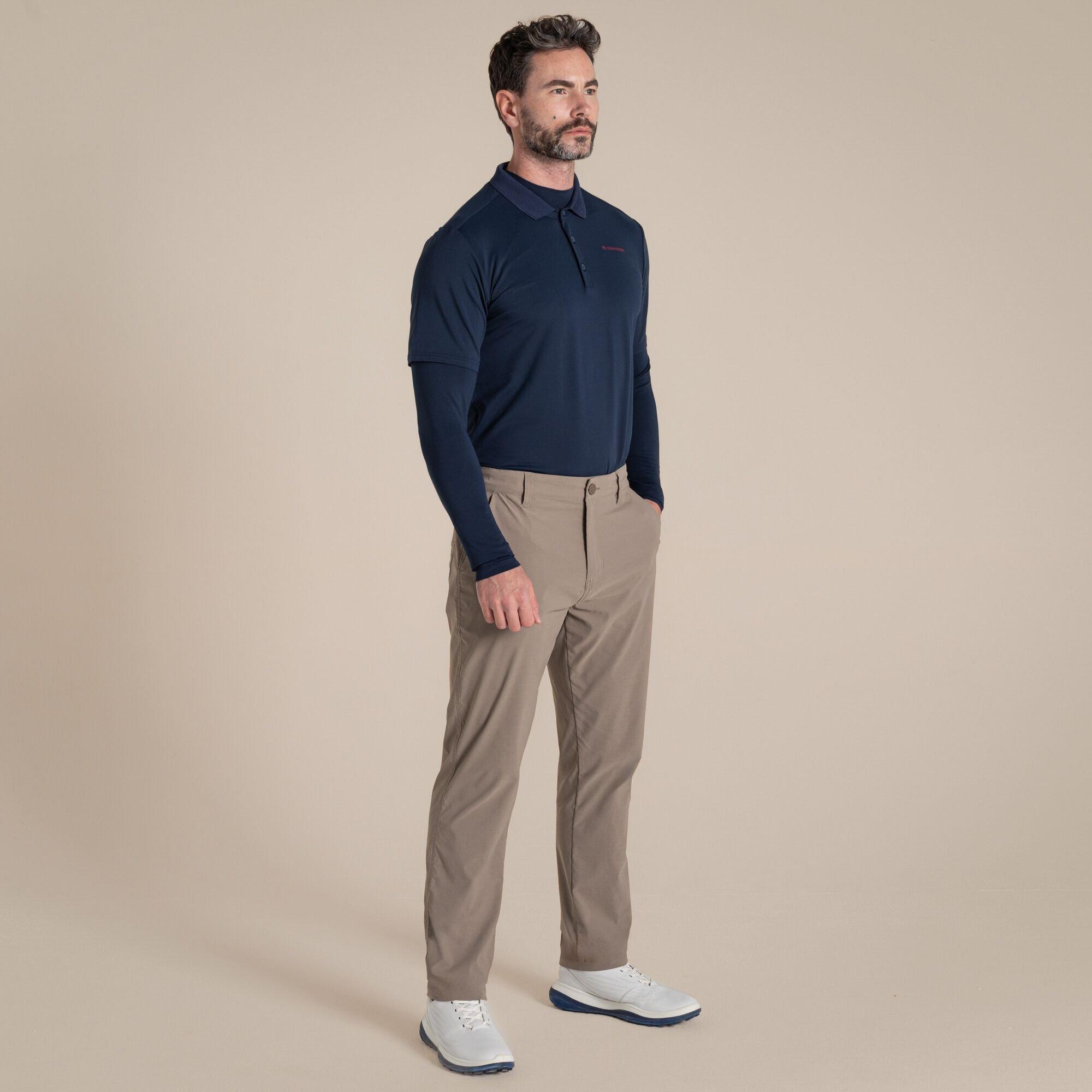 Blue Navy - Craghoppers - NosiLife Mock Neck  Long-Sleeved Jersey Top - 3