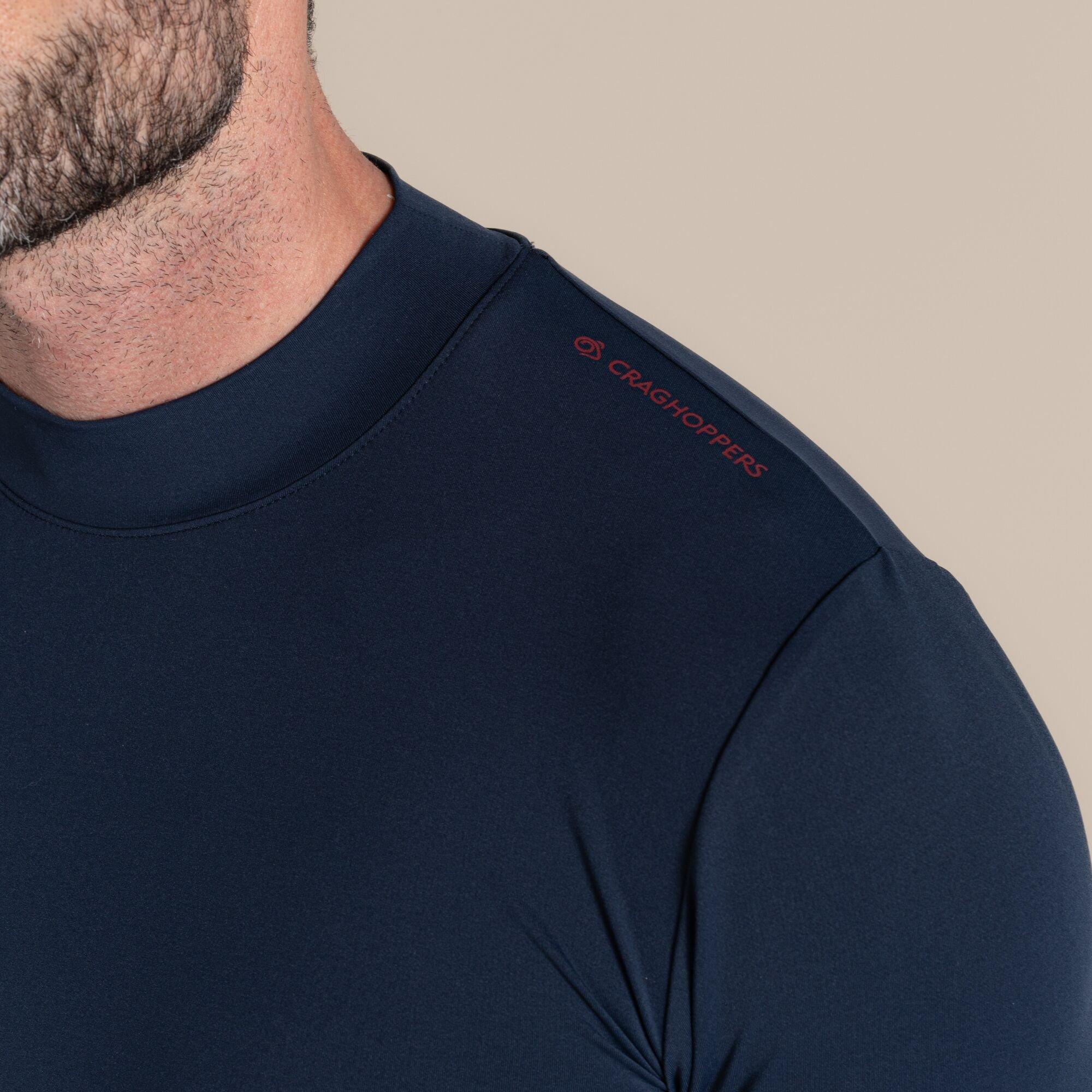 Blue Navy - Craghoppers - NosiLife Mock Neck  Long-Sleeved Jersey Top - 6