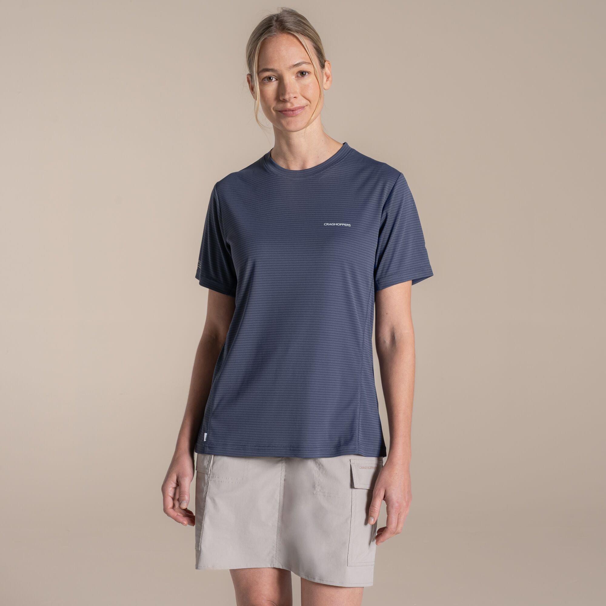 Craghoppers Women's Nosilife Solar Shield+ Short-Sleeved T-Shir - Anthracite - 8