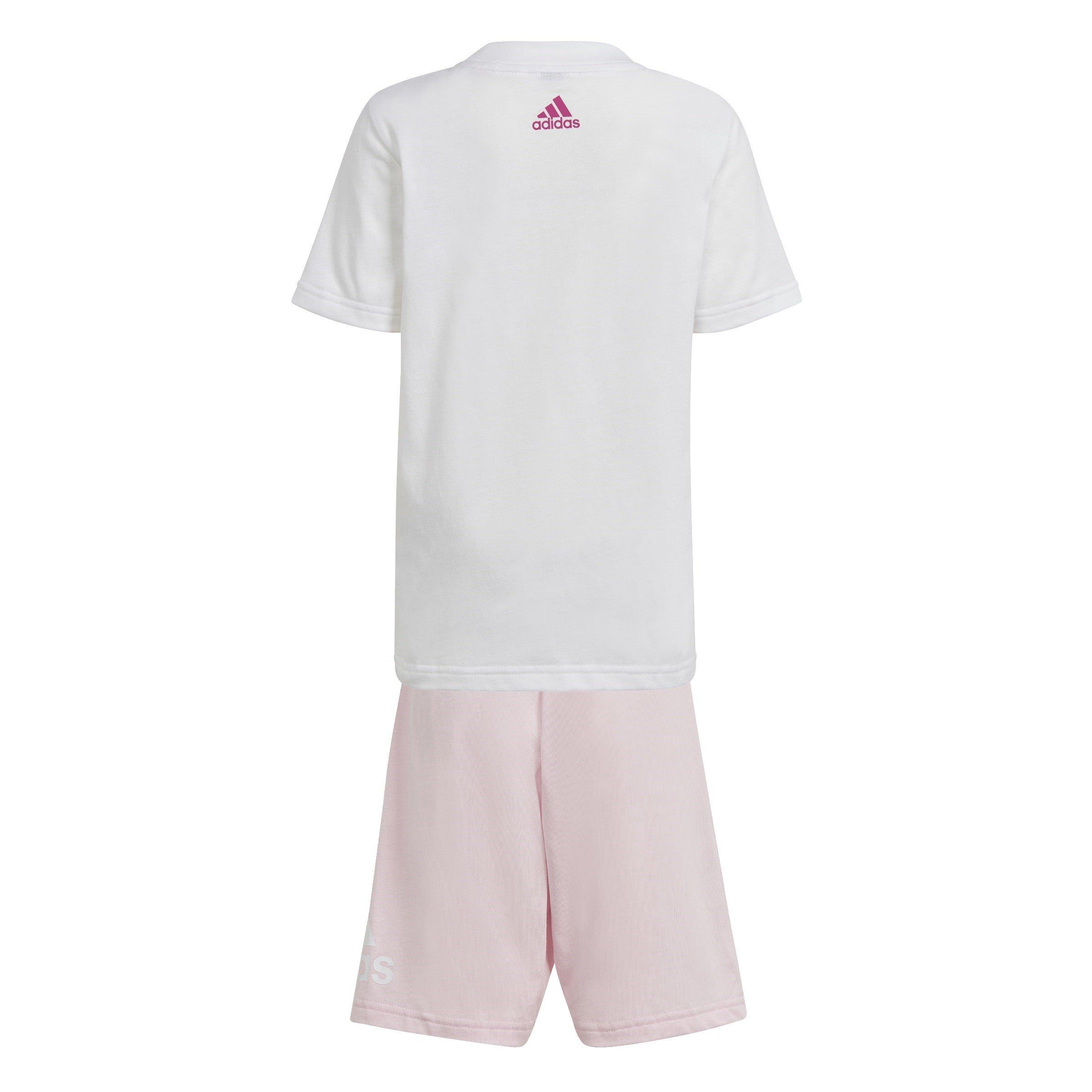 Bianco/Rosa - adidas - Essentials Logo Tee and Short Set Unisex Infants - 2