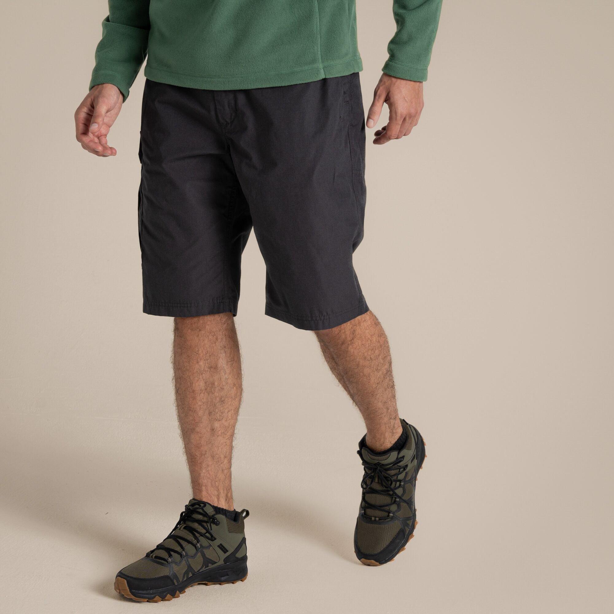 Craghoppers Men's Kiwi Long Water-Repellent Shorts - Black Pepper - 34