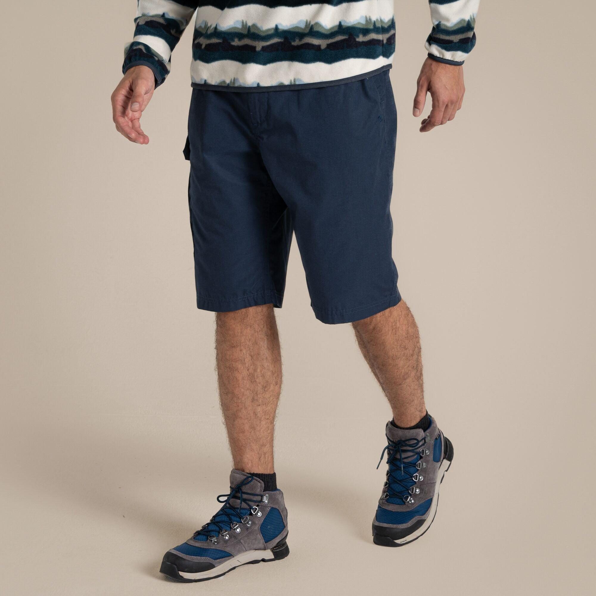 Craghoppers Men's Kiwi Long Water-Repellent Shorts - Steel Blue - 38