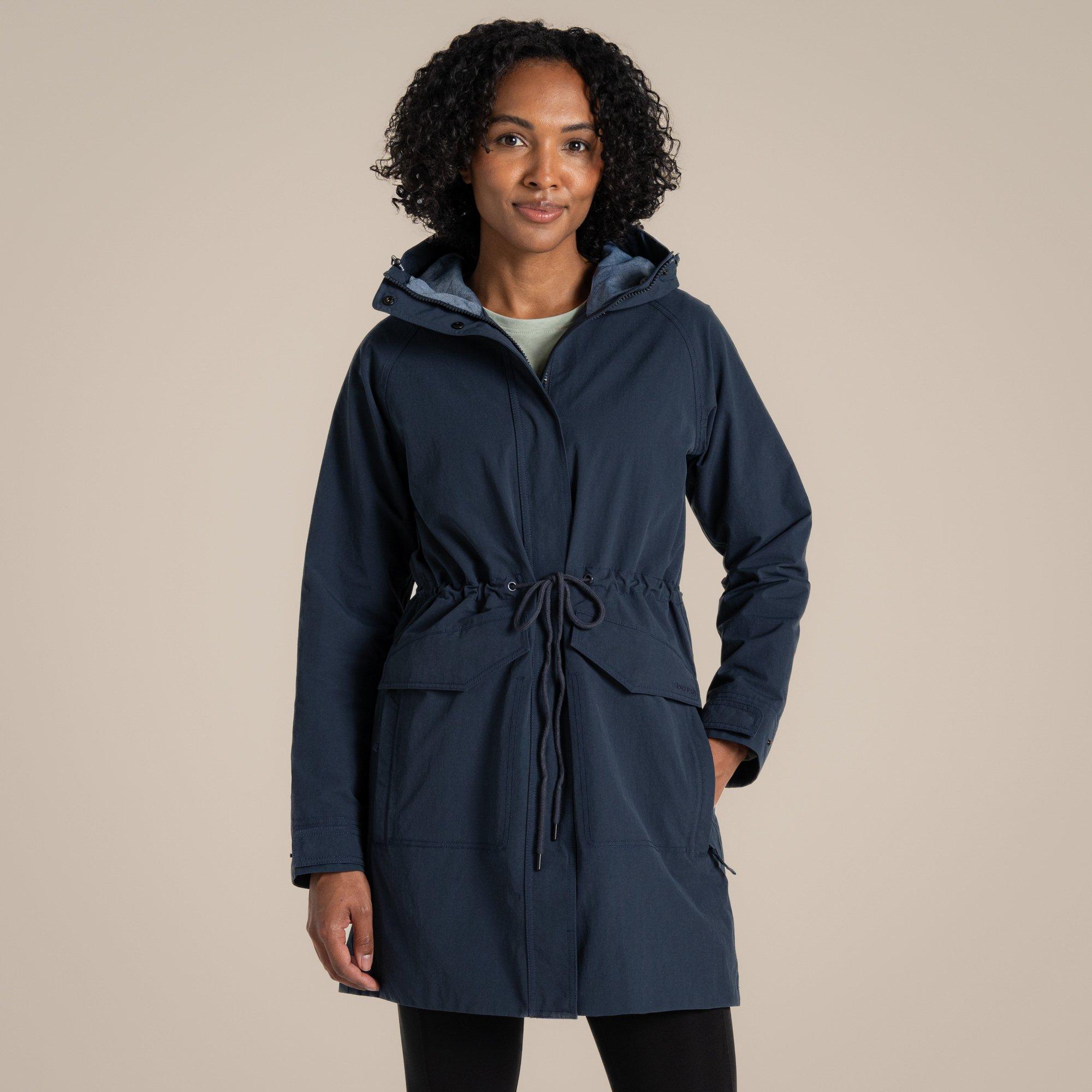 Blue Navy - Craghoppers - Emilia Waterproof Long Jacket - 1