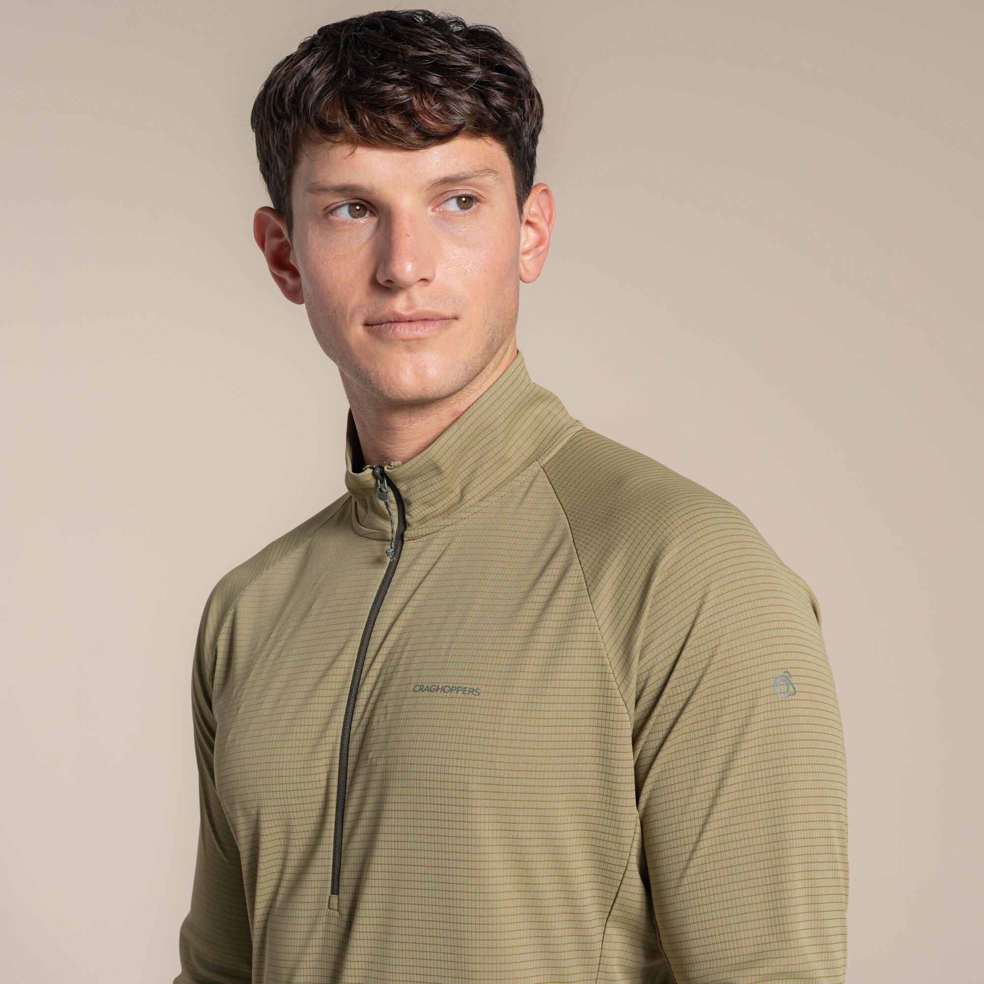 Craghoppers Men's Nosilife Solar Shield+ Quick-Drying Half Zip Top - Cardamon - S
