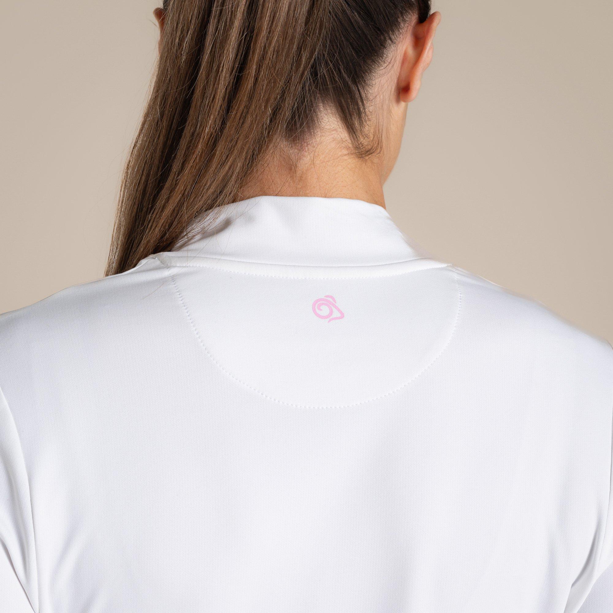 White - Craghoppers - NosiLife Mock Neck Long-Sleeved Golf Tee - 3