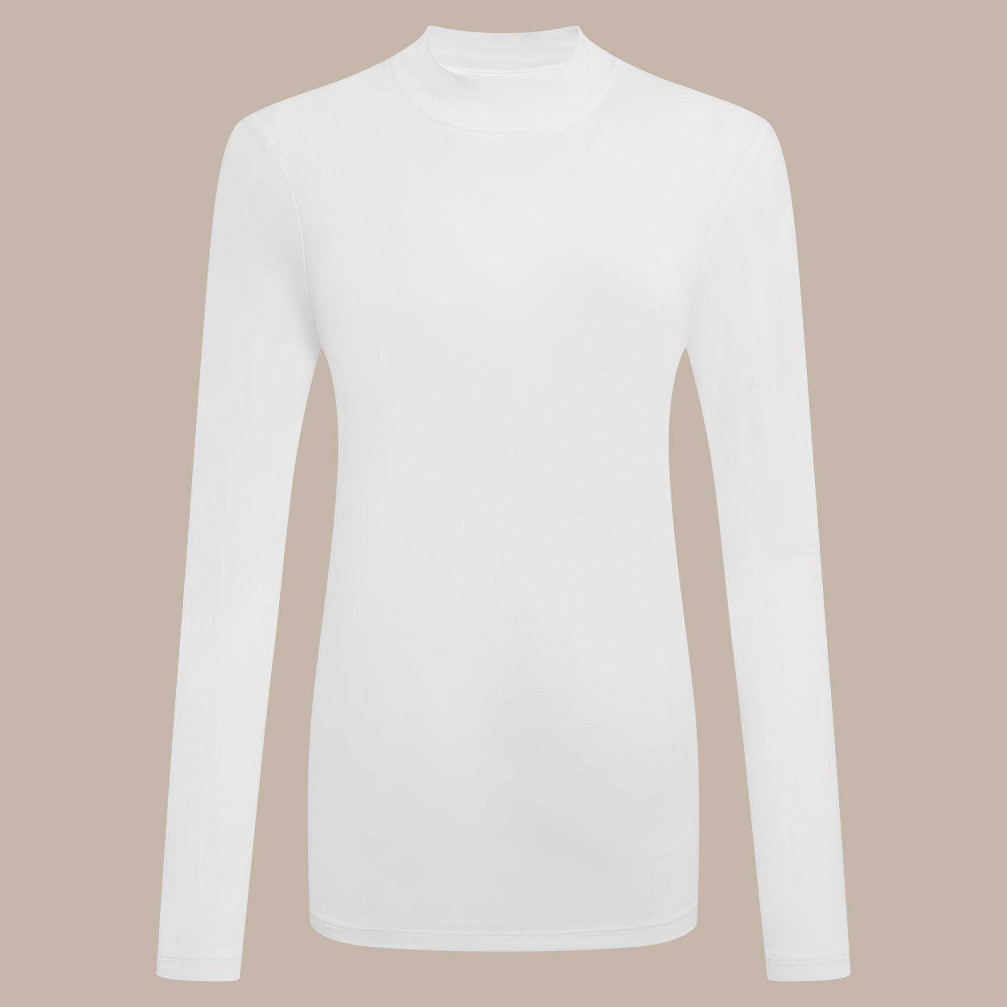 White - Craghoppers - NosiLife Mock Neck Long-Sleeved Golf Tee - 8