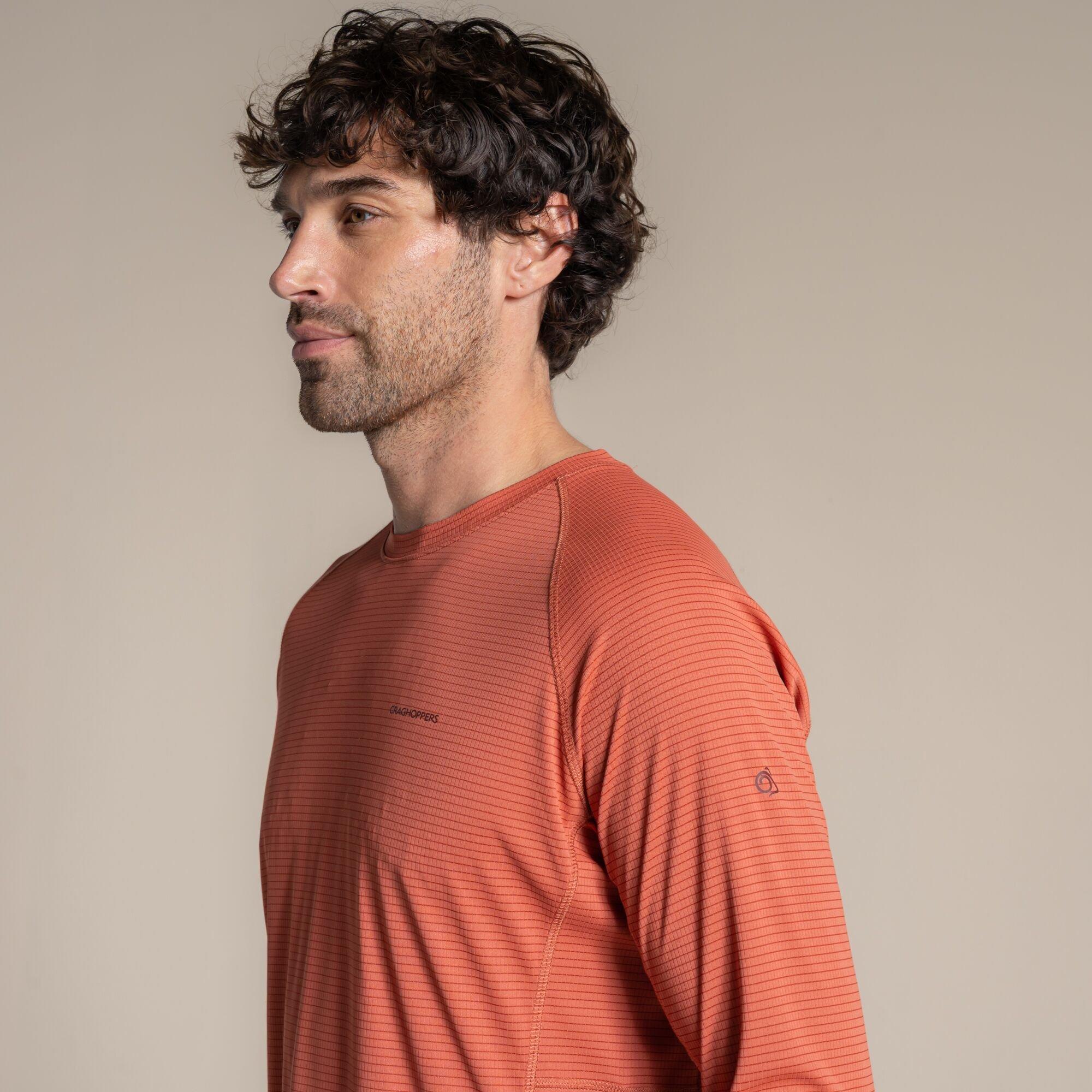 Craghoppers Men's Nosilife Solar Shield+ Long-Sleeved T-Shirt - Dark Sahara - XL