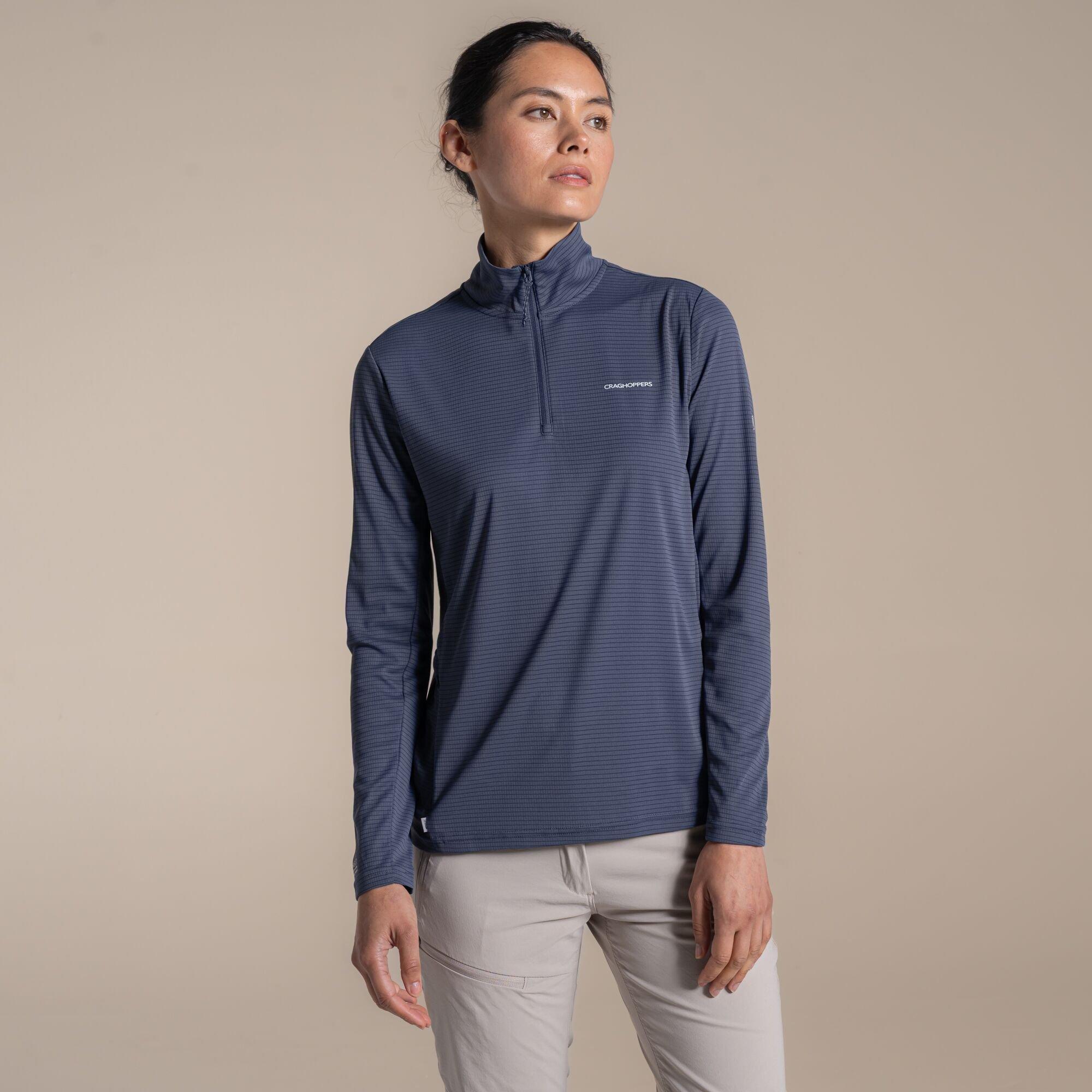 Craghoppers Women's Nosilife Solar Shield+ Quick-Drying Half Zi - Anthracite - 12
