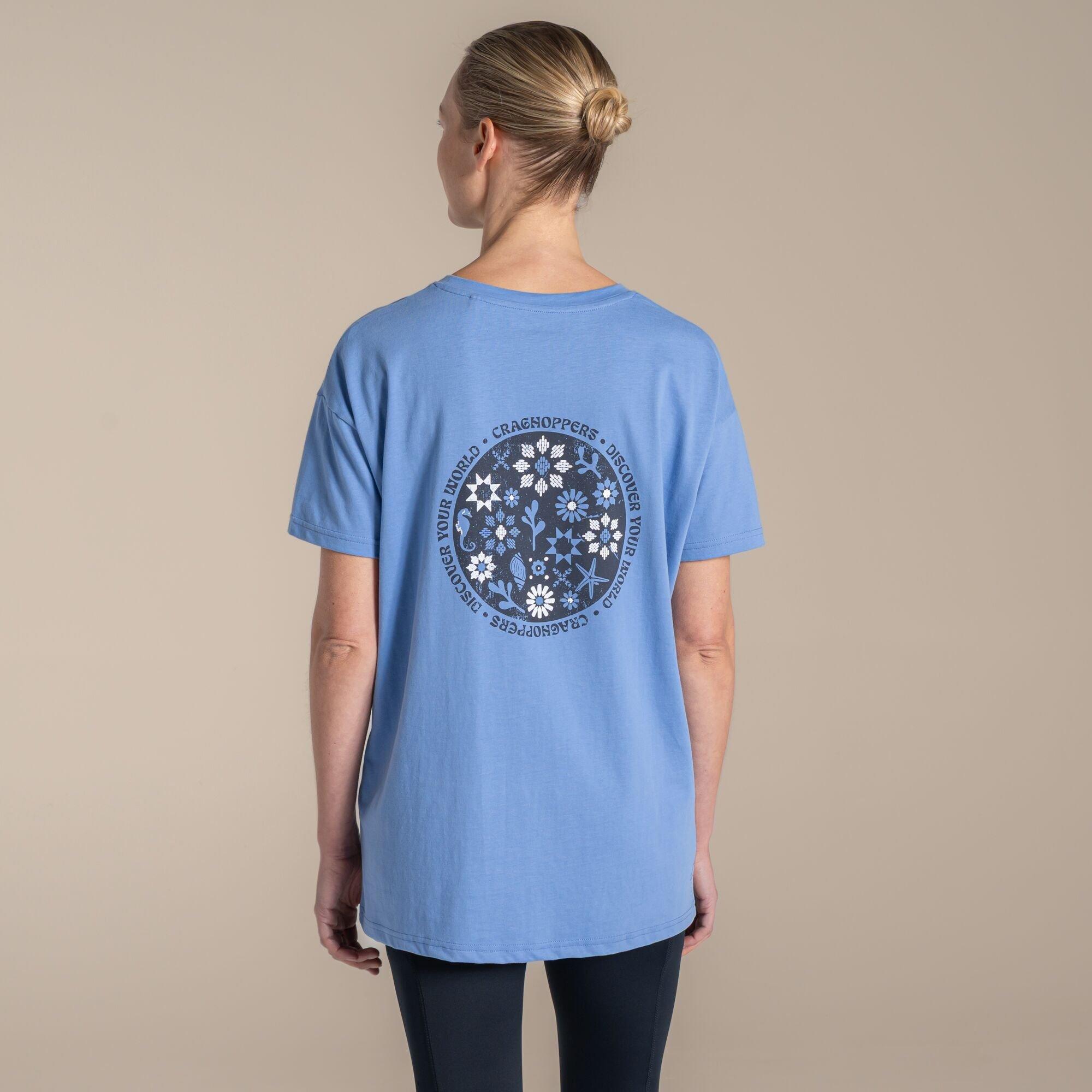 Craghoppers Women's Vinca Blue Yago Short-Sleeved Top - 16