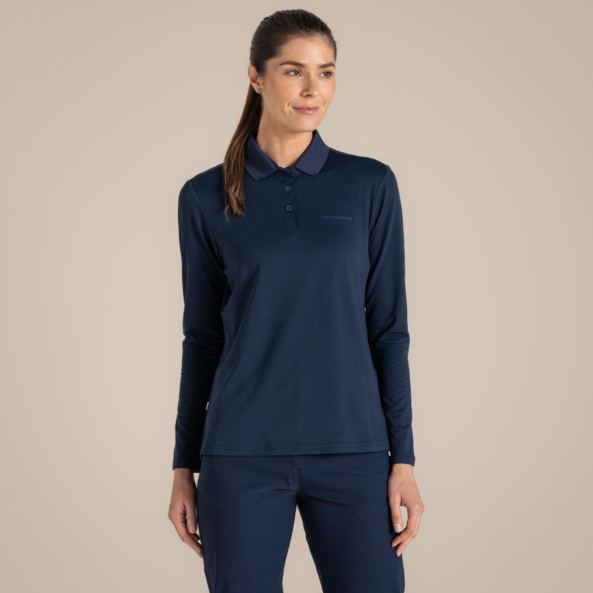 Blue Navy - Craghoppers - Womens NosiLife Thornbury Long-Sleeved Quick-Dryin - 3