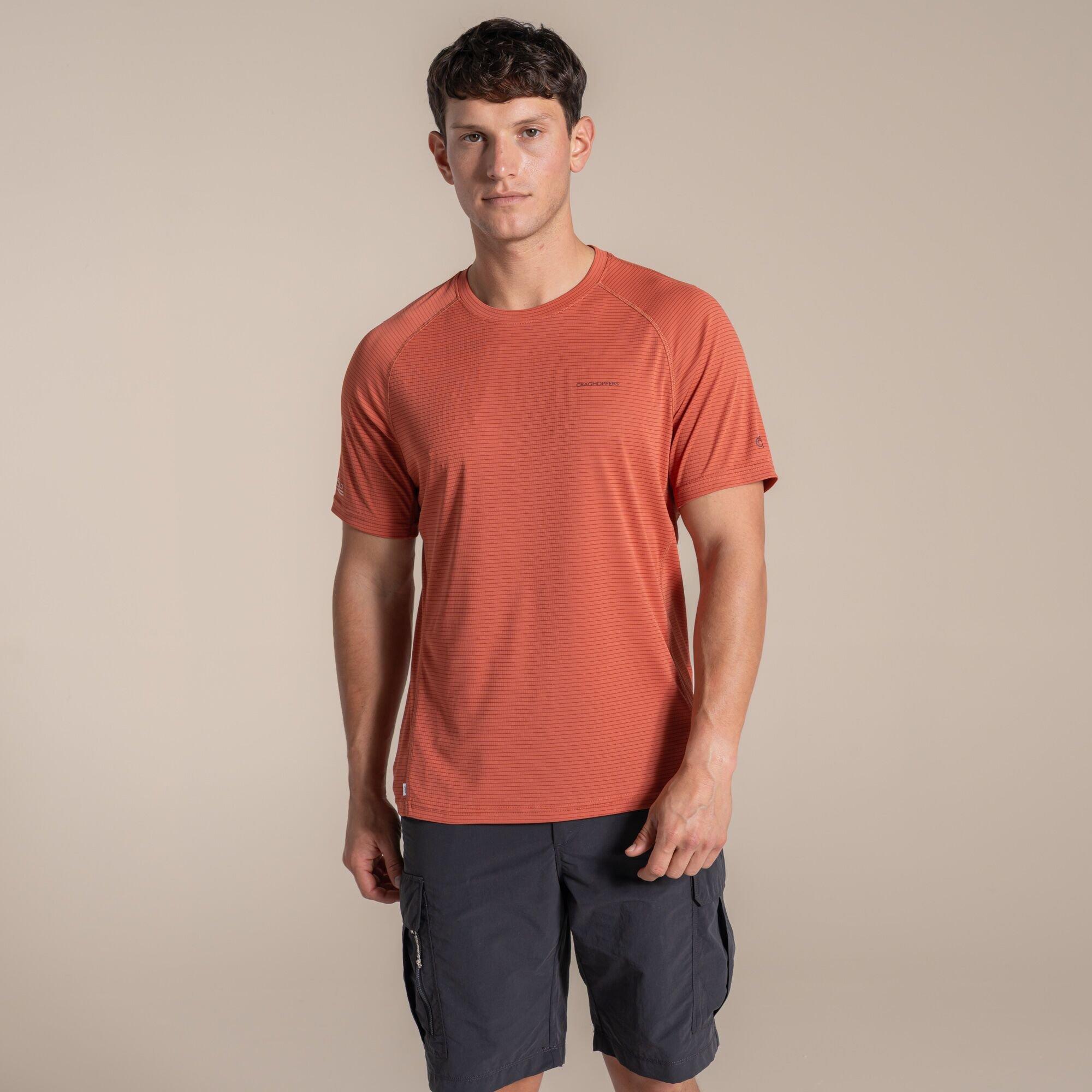 Craghoppers Men's Nosilife Solar Shield+ Short-Sleeved T-Shirt - Dark Sahara - L