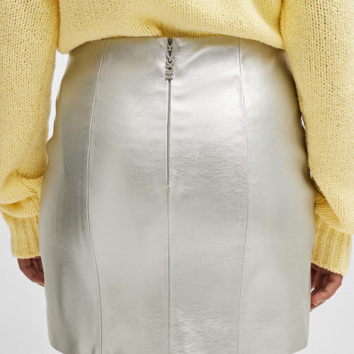 Silver - Hugo - Rusine-1 Regular-Fit Mini Skirt - 3