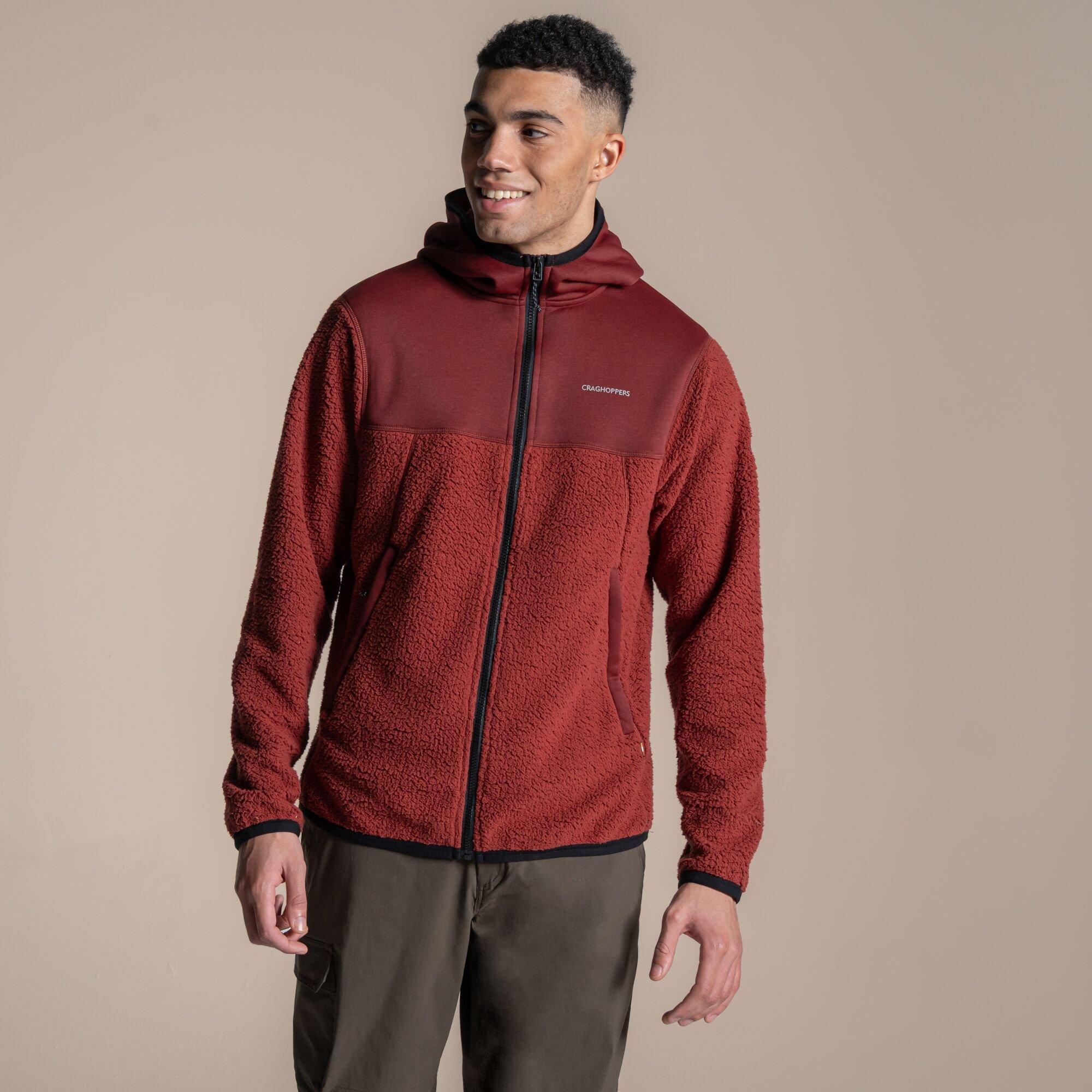 Burnt Maroon - Craghoppers - Telesto Insulated Hooded Fleece Jacket - 1
